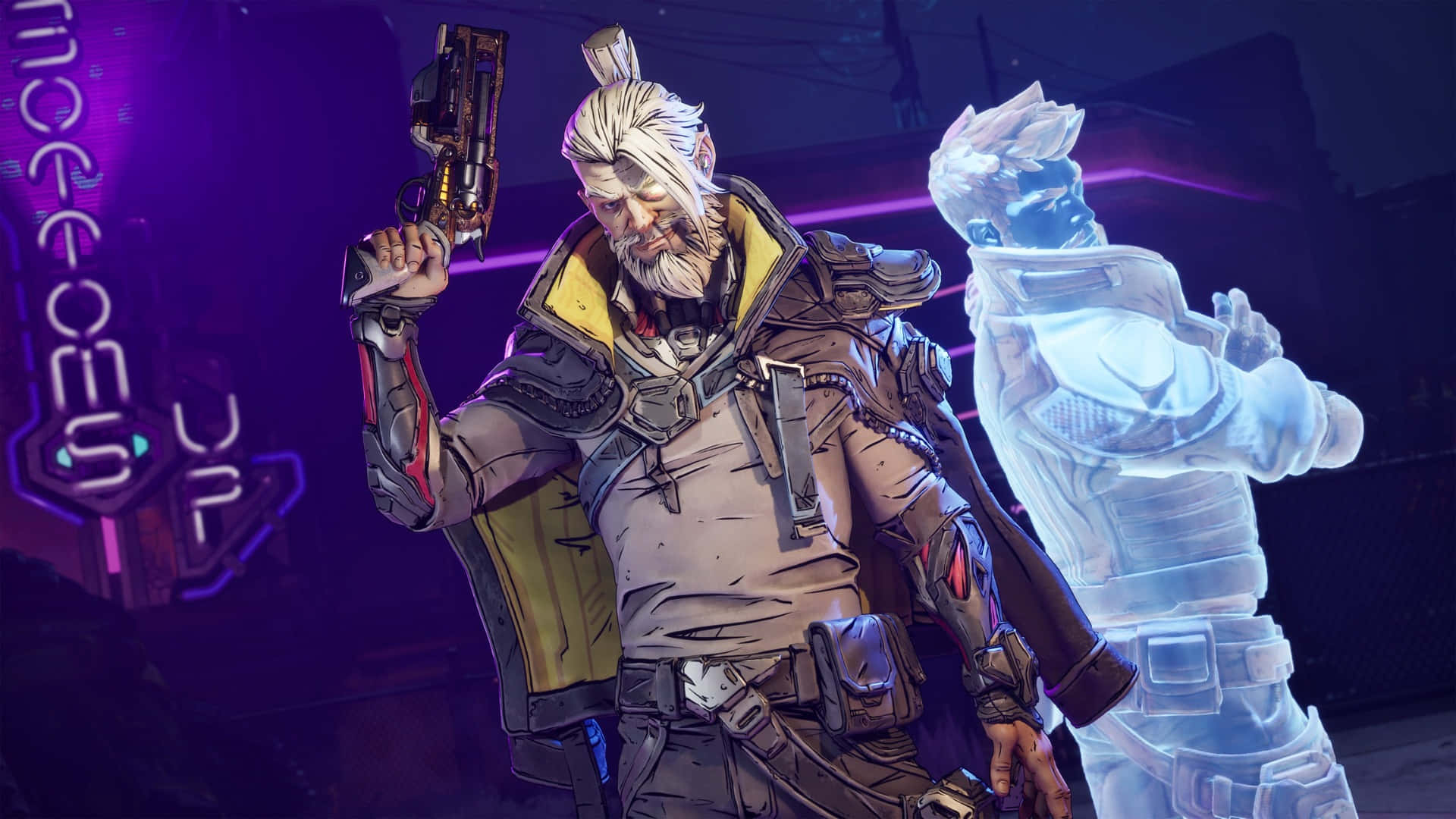 Borderlands 4, tactical gear, futuristic pistol, Full HD Desktop Wallpaper