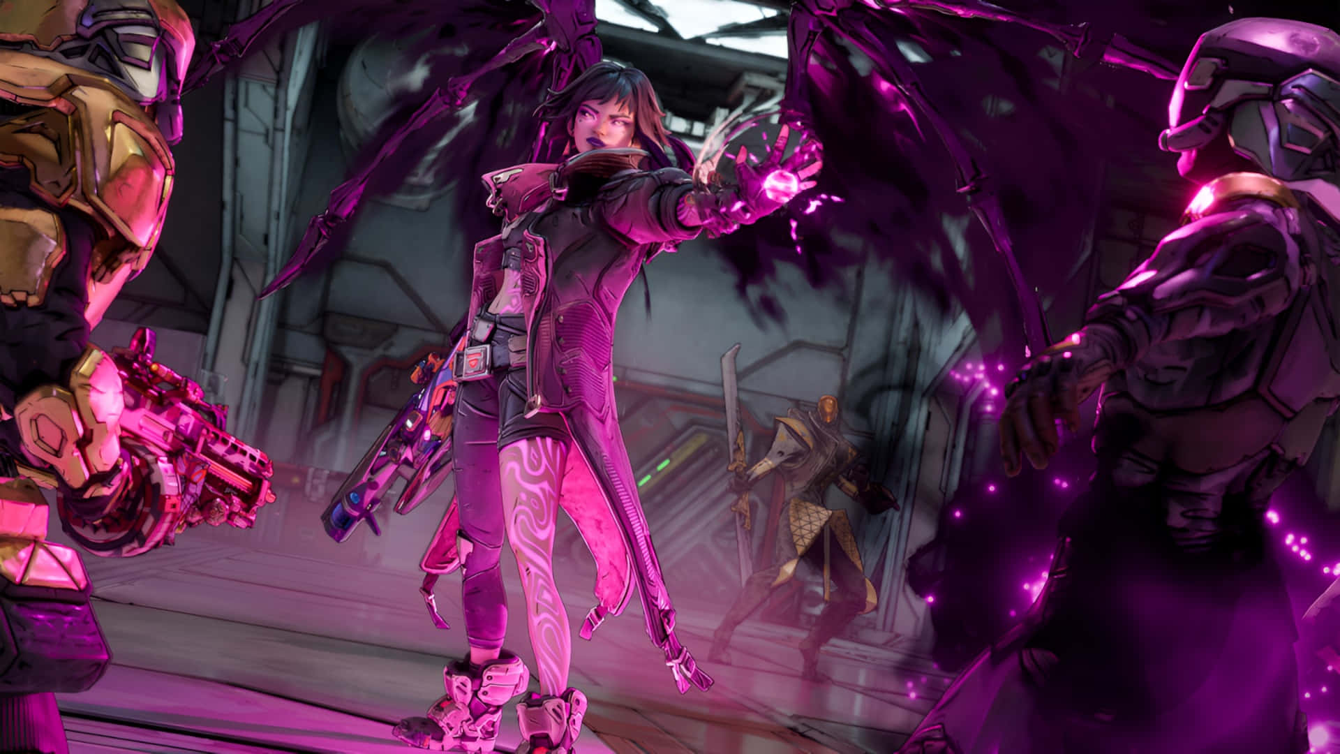 Borderlands 4, epic boss battle, female warrior, Full HD Desktop Wallpaper