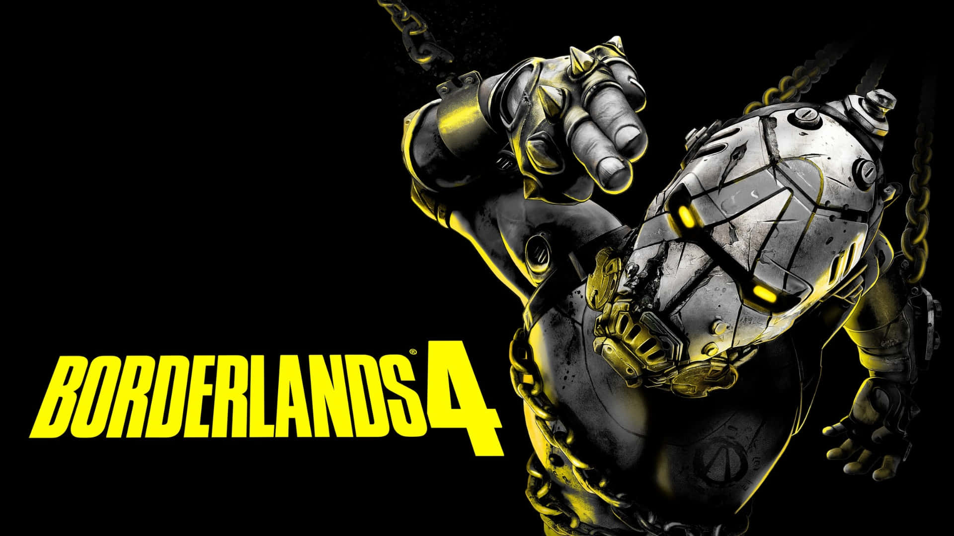 Borderlands 4, glowing yellow eyes, chains, Full HD Desktop Wallpaper