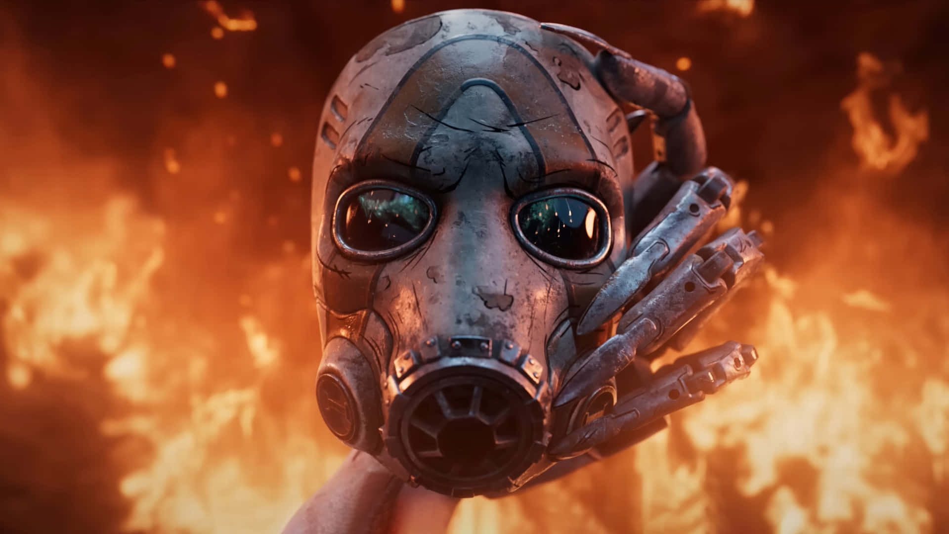 Borderlands 4, iconic mask, glowing eyes, Full HD Desktop Wallpaper