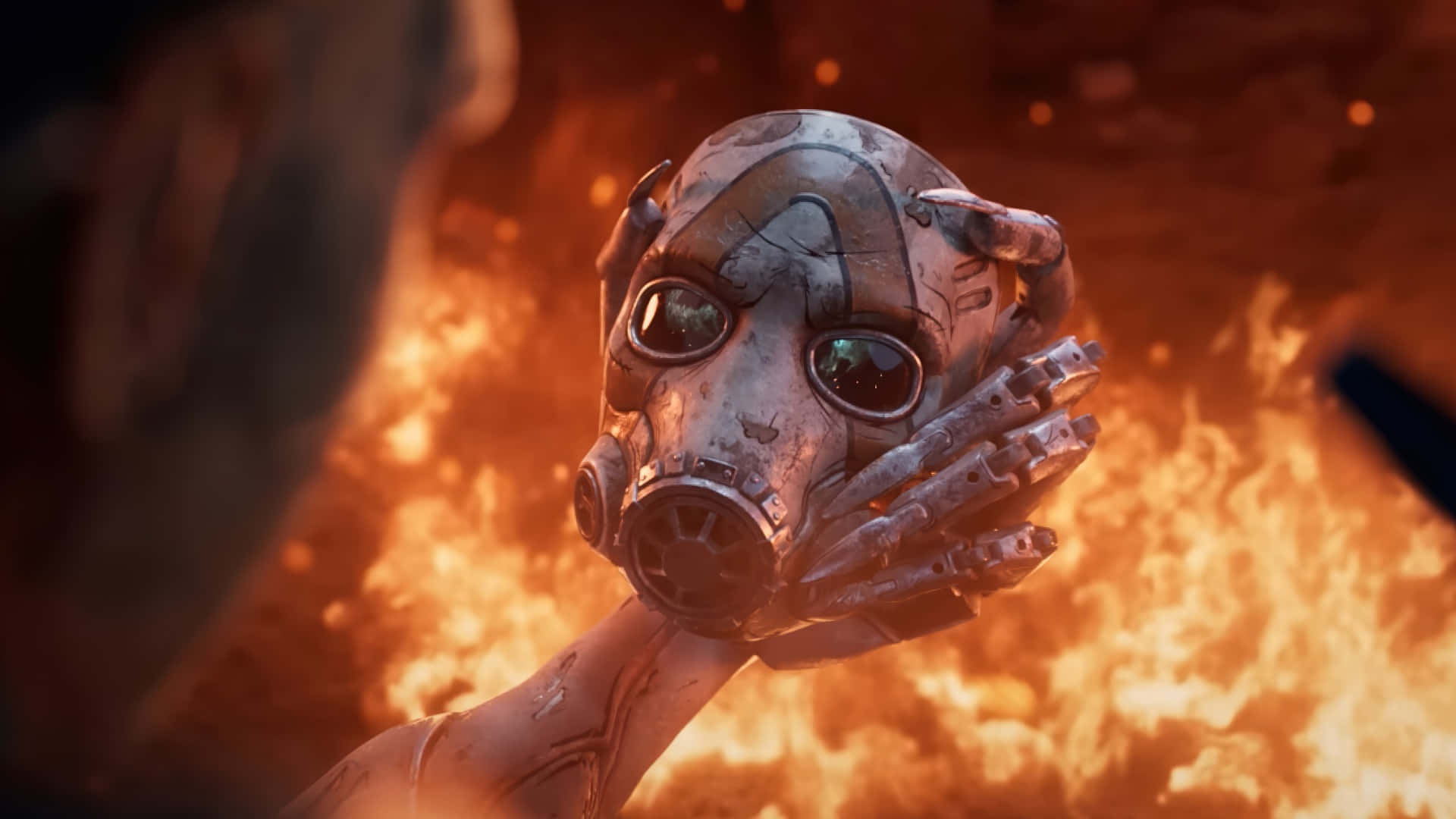 Borderlands 4, iconic mask, robotic hand, Full HD Desktop Wallpaper
