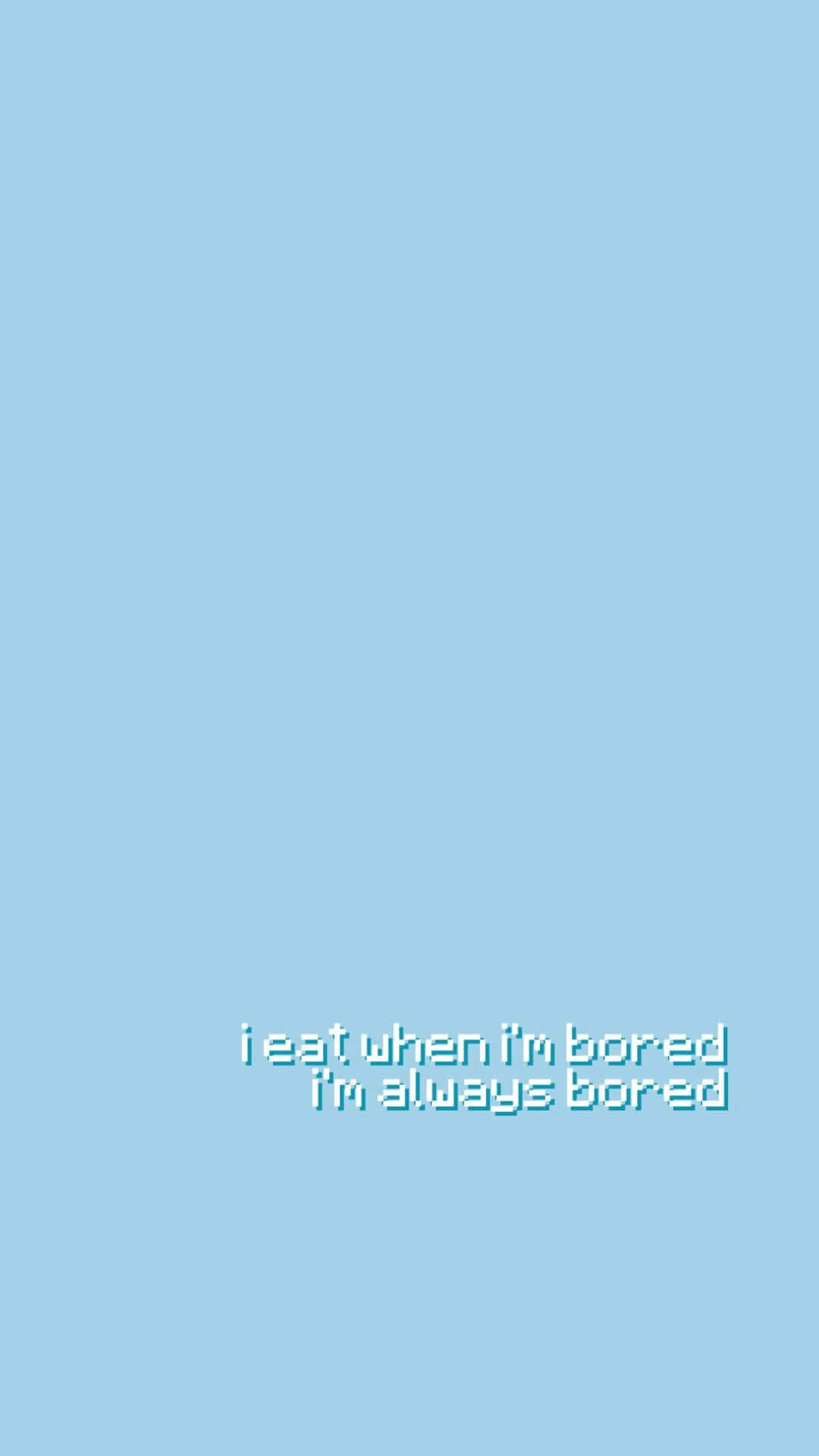 pastel blue aesthetic, light blue background, pixelated text, Full HD Phone Wallpaper