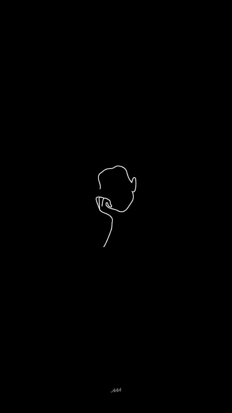 Boring, white line drawing, profile, HD Phone Wallpaper