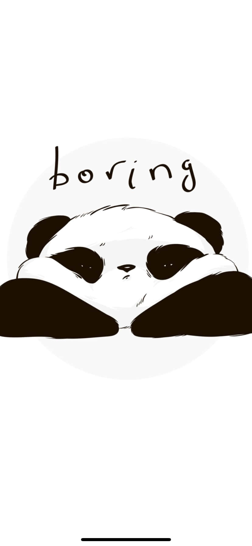 panda, black and white illustration, peeking over its paws, HD Phone Wallpaper