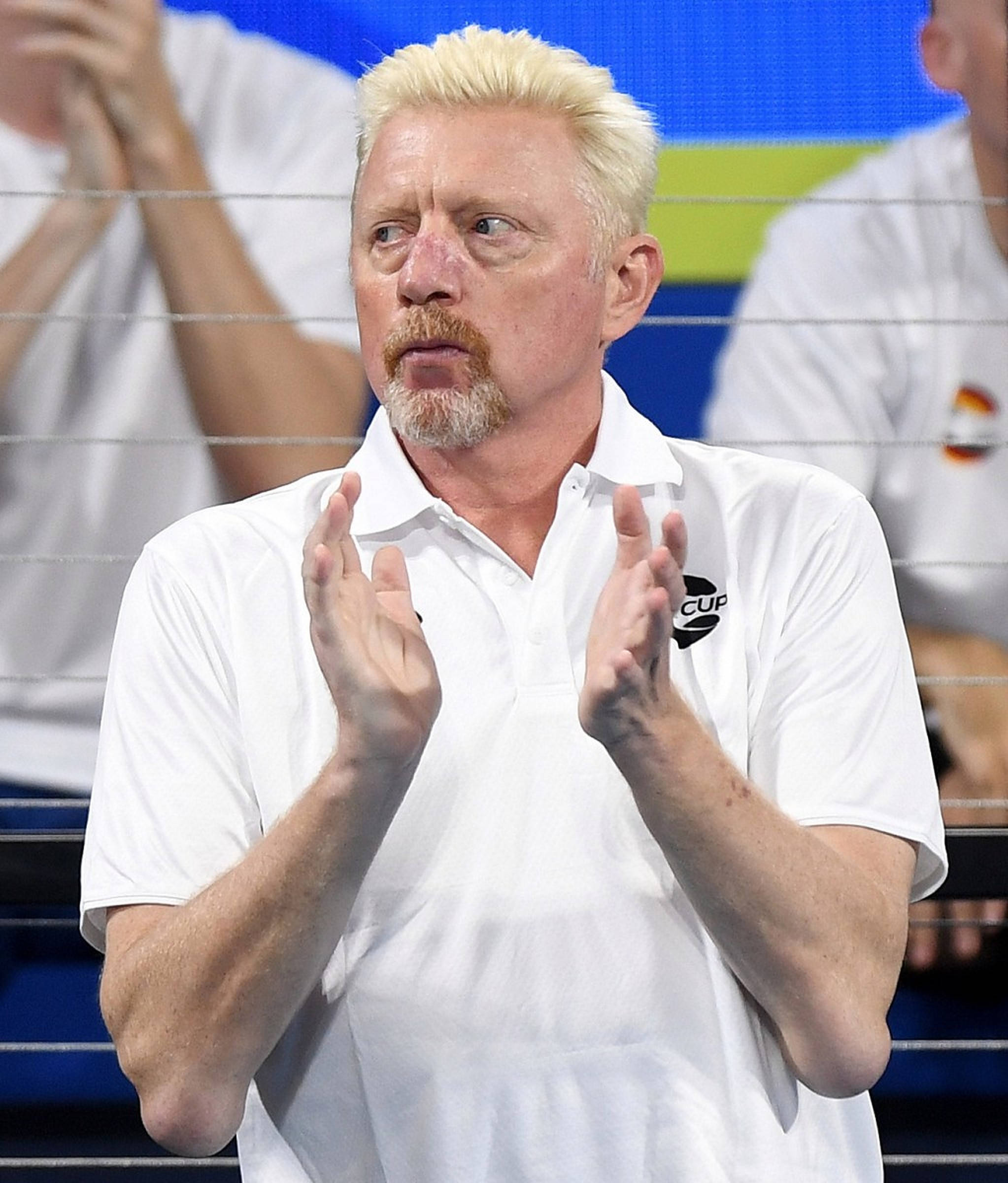 Boris Becker, white polo shirt, sporting event, Full HD Phone Wallpaper