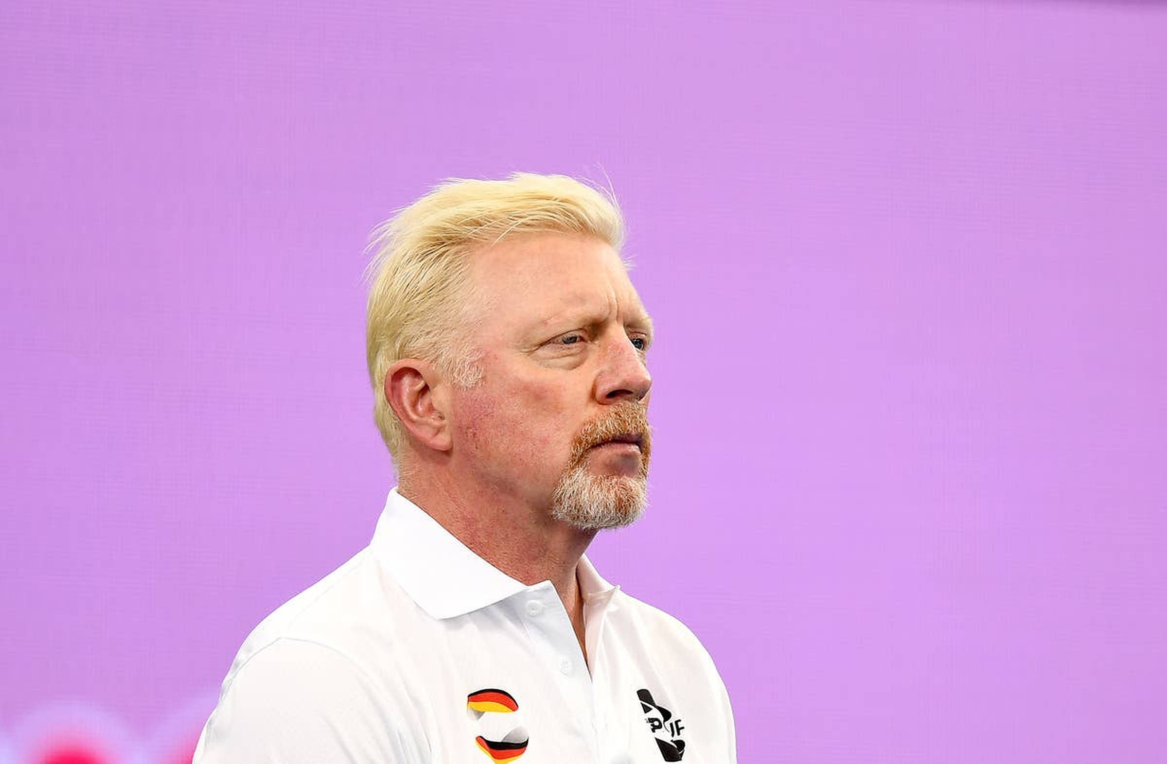 Boris Becker, purple, white polo shirt, Full HD Desktop Wallpaper