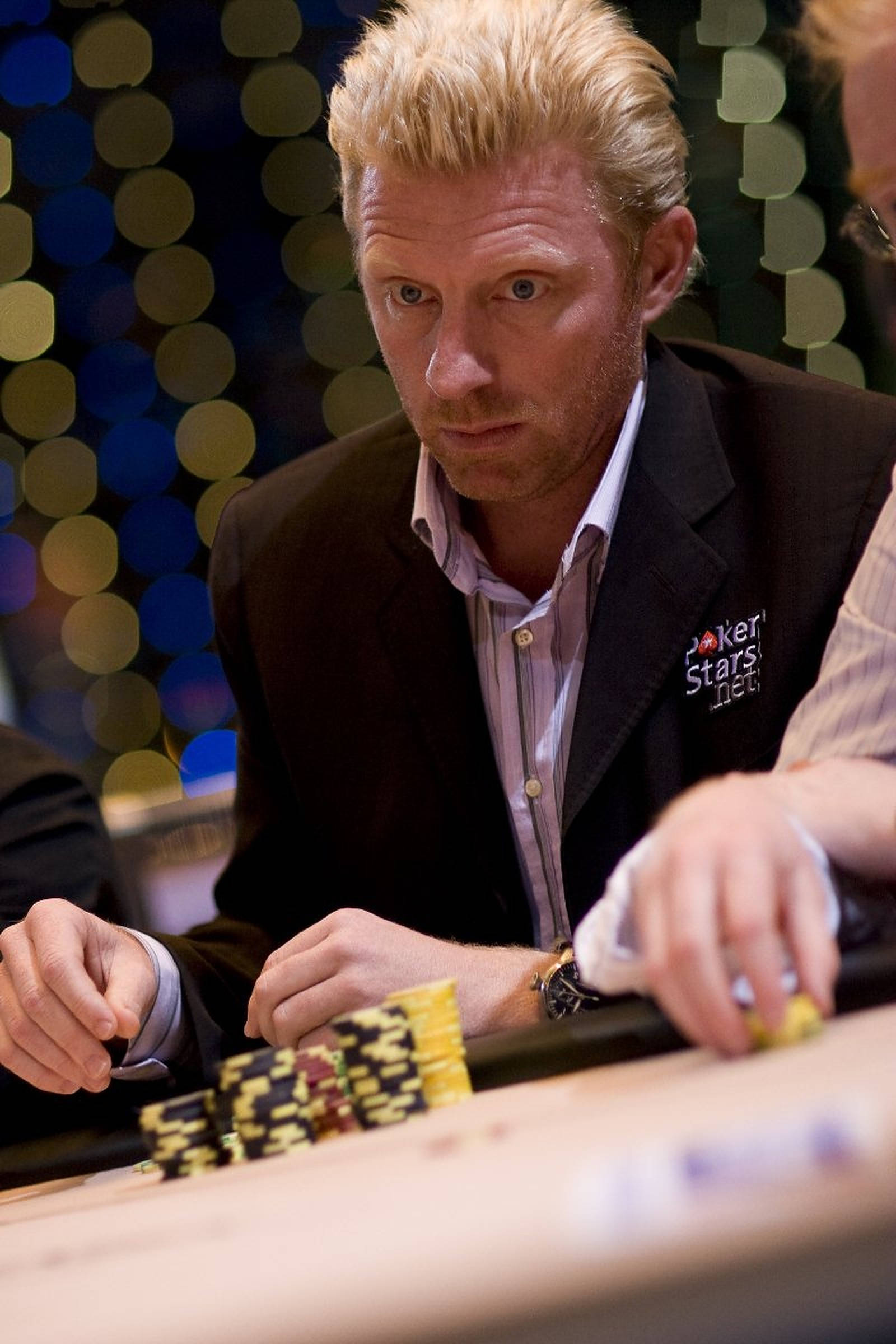 Boris Becker, poker player, black jacket, Full HD Phone Wallpaper