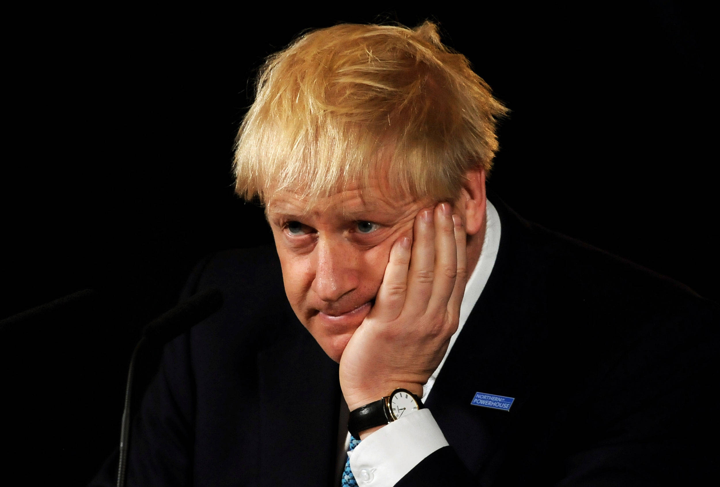 Boris Johnson, blond hair, dark suit, Full HD Desktop Wallpaper