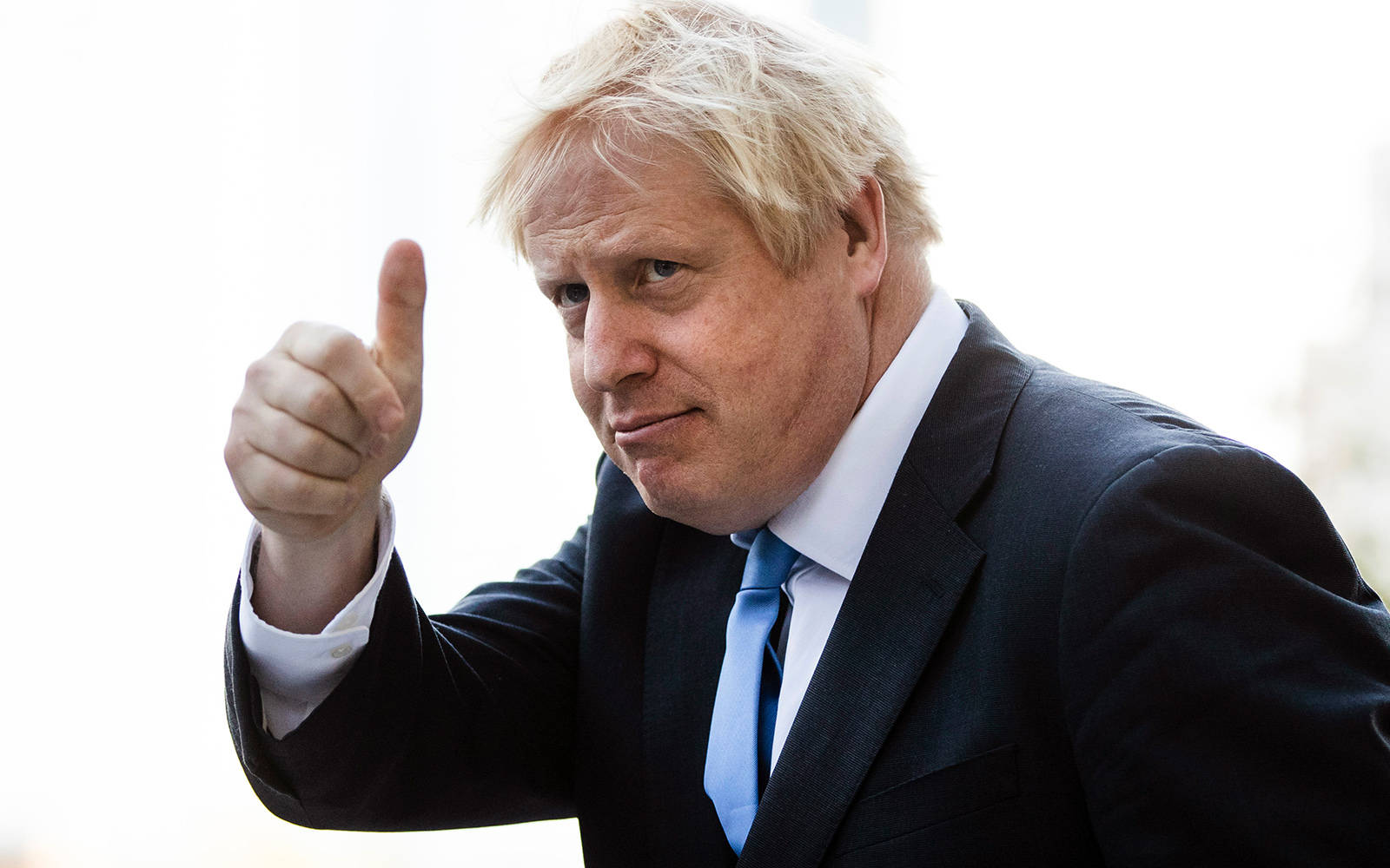 Boris Johnson, dark suit, blue tie, HD Desktop Wallpaper