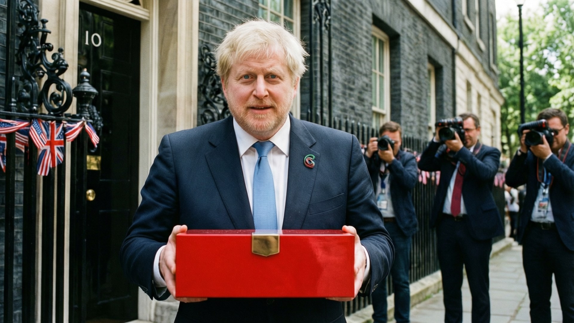 Boris Johnson, 10 Downing Street, red dispatch box, Full HD Desktop Wallpaper