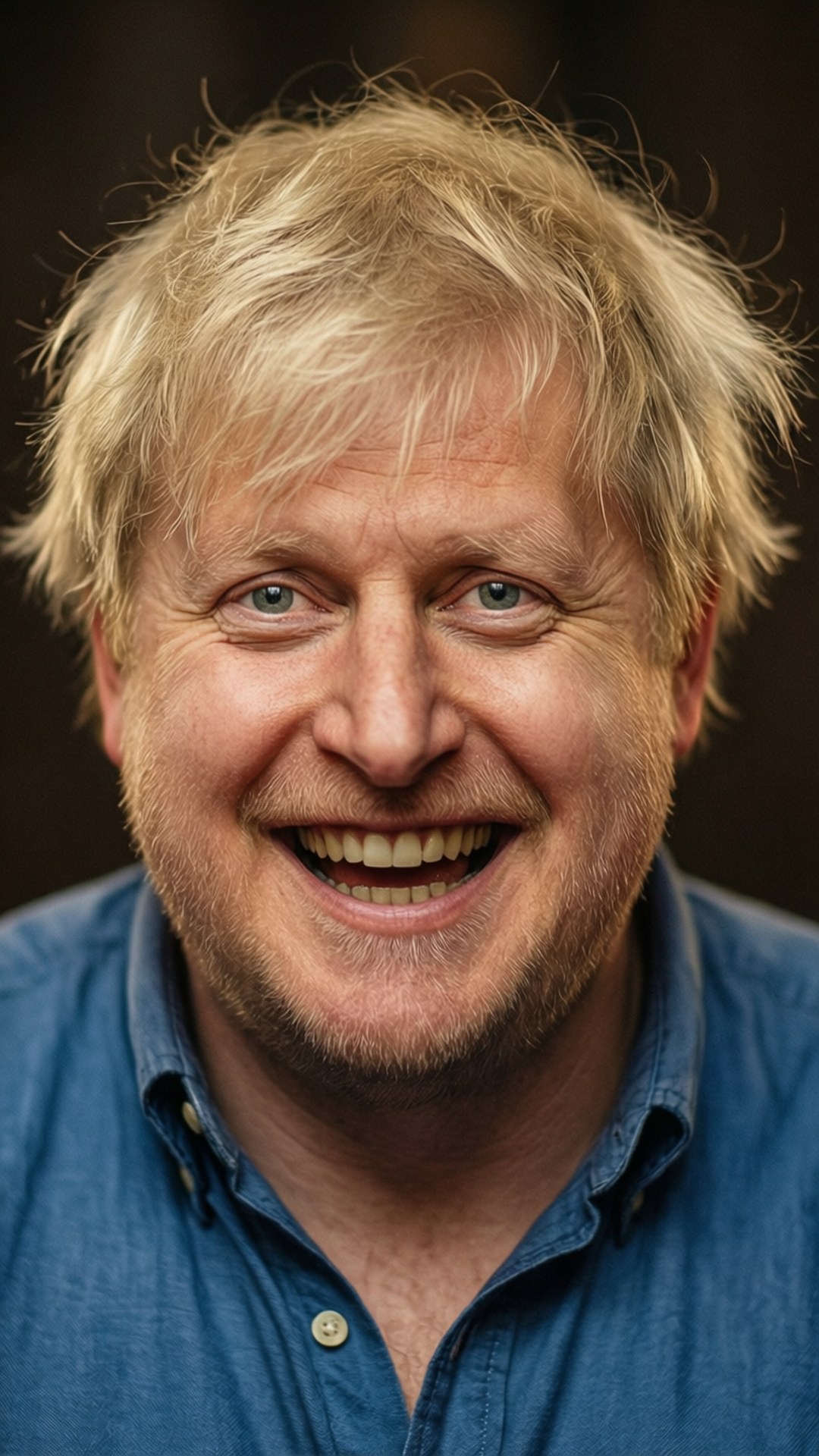 Boris Johnson, messy blond hair, wide toothy grin, Full HD Phone Wallpaper