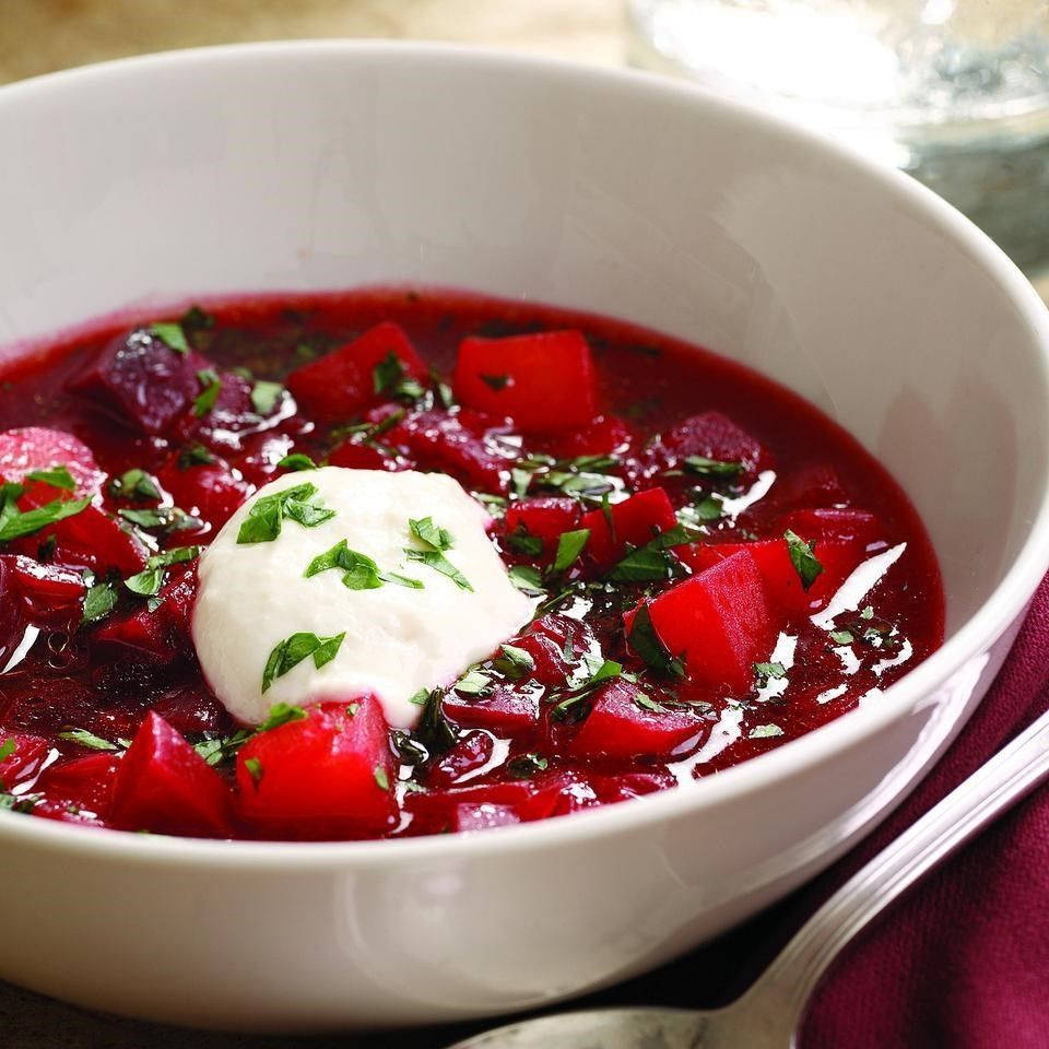 borscht, sour cream, beetroot soup, SD Desktop Wallpaper