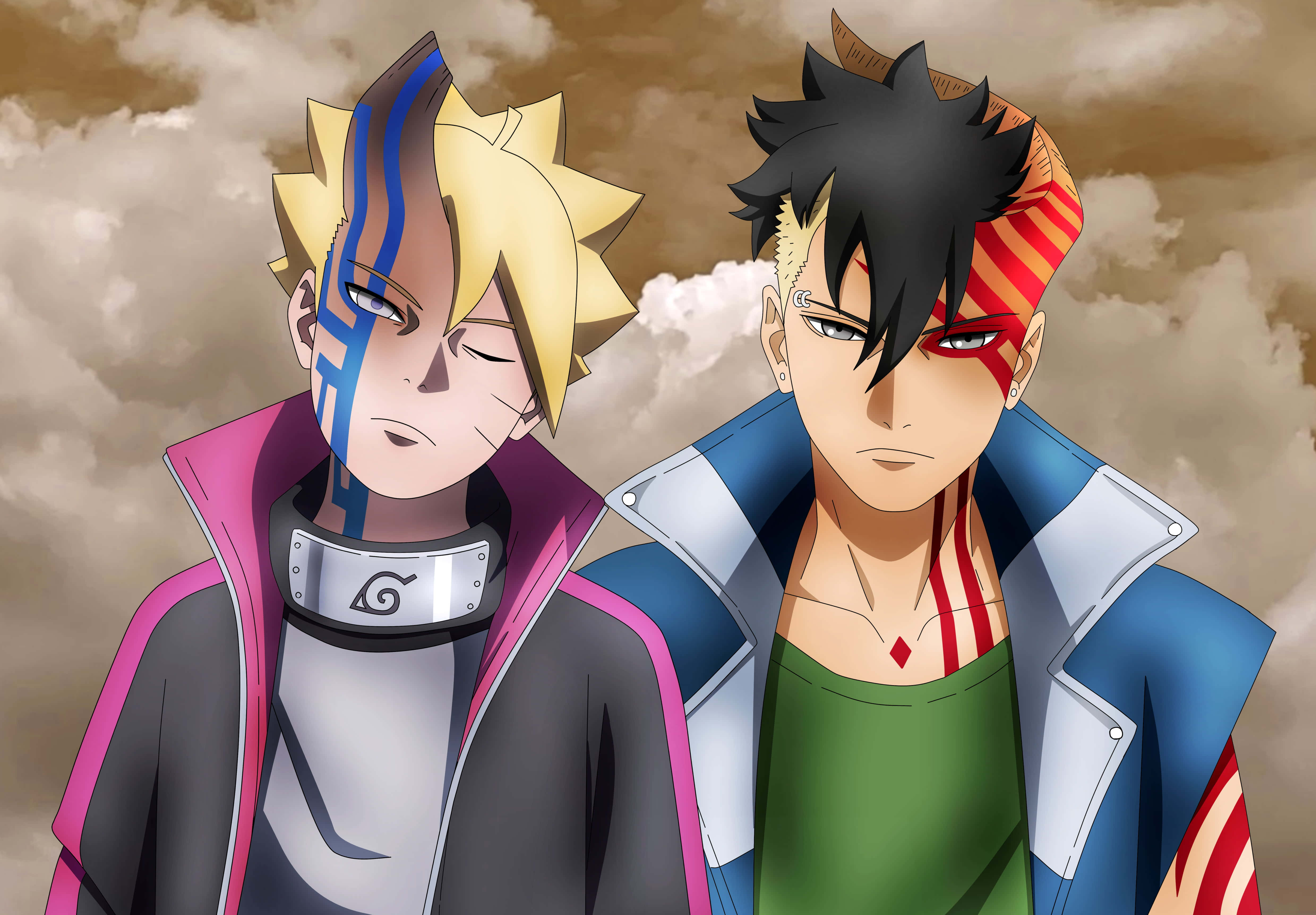 Boruto, Kawaki, cloudy sky, 4K Desktop Wallpaper