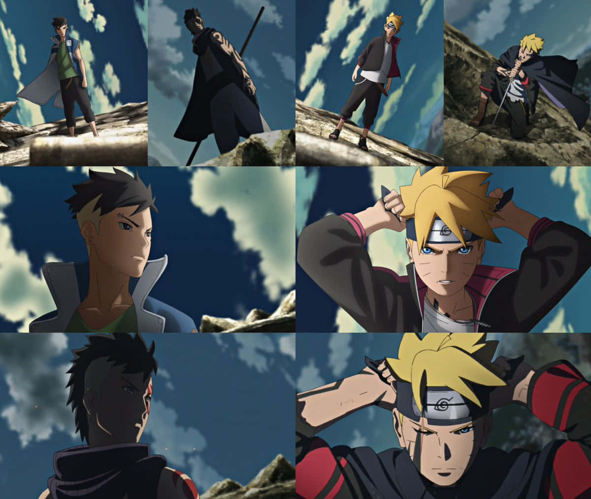 Boruto, Kawaki, rocky cliffs, SD Desktop Wallpaper