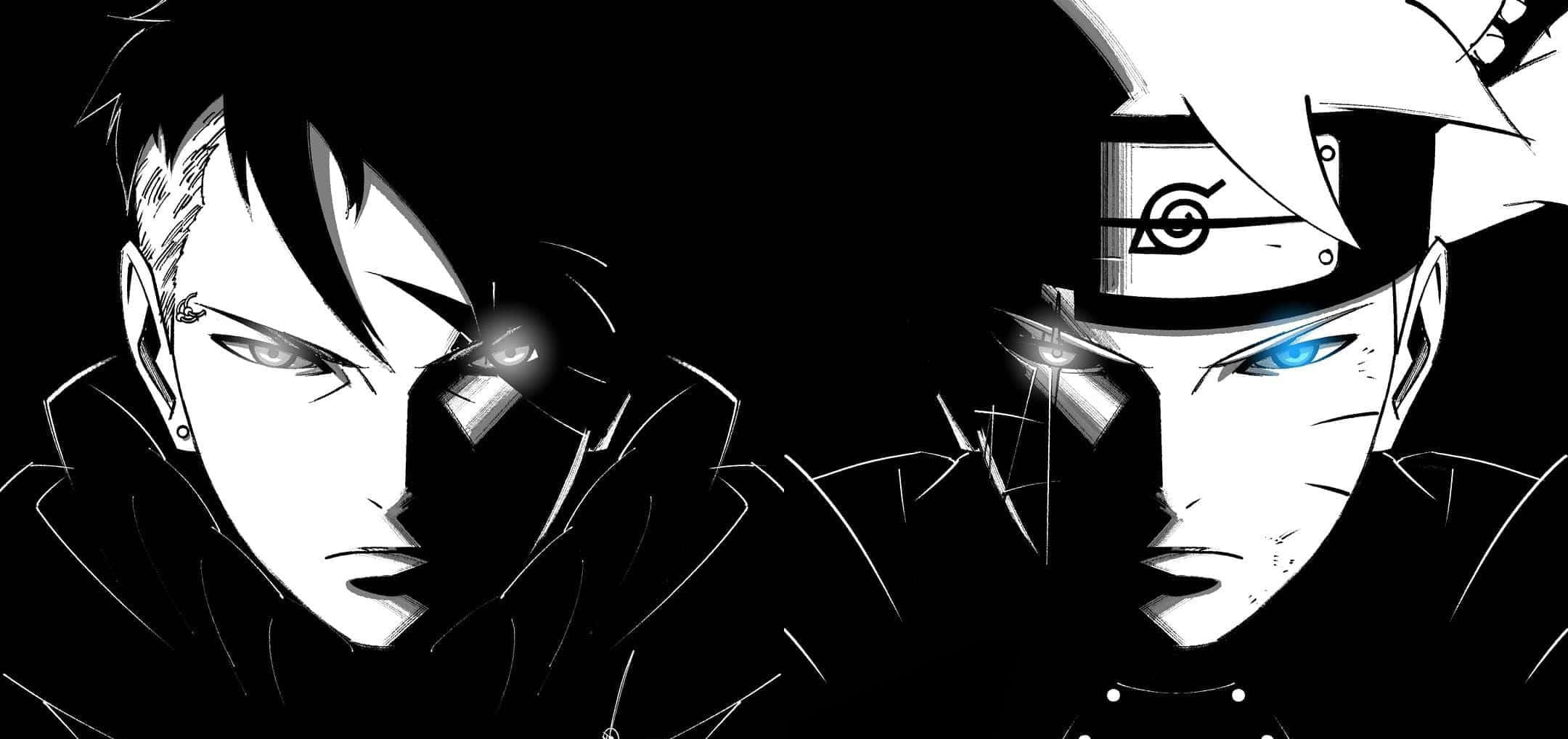 Boruto Vs Kawaki, 2160 x 1018, glowing eyes, Full HD Desktop Wallpaper