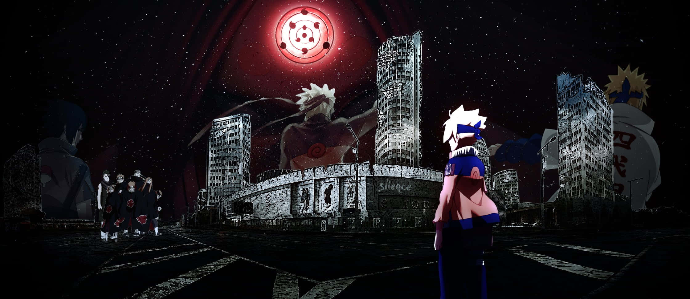 Boruto, Kawaki, glowing red eye symbol, Full HD Desktop Wallpaper