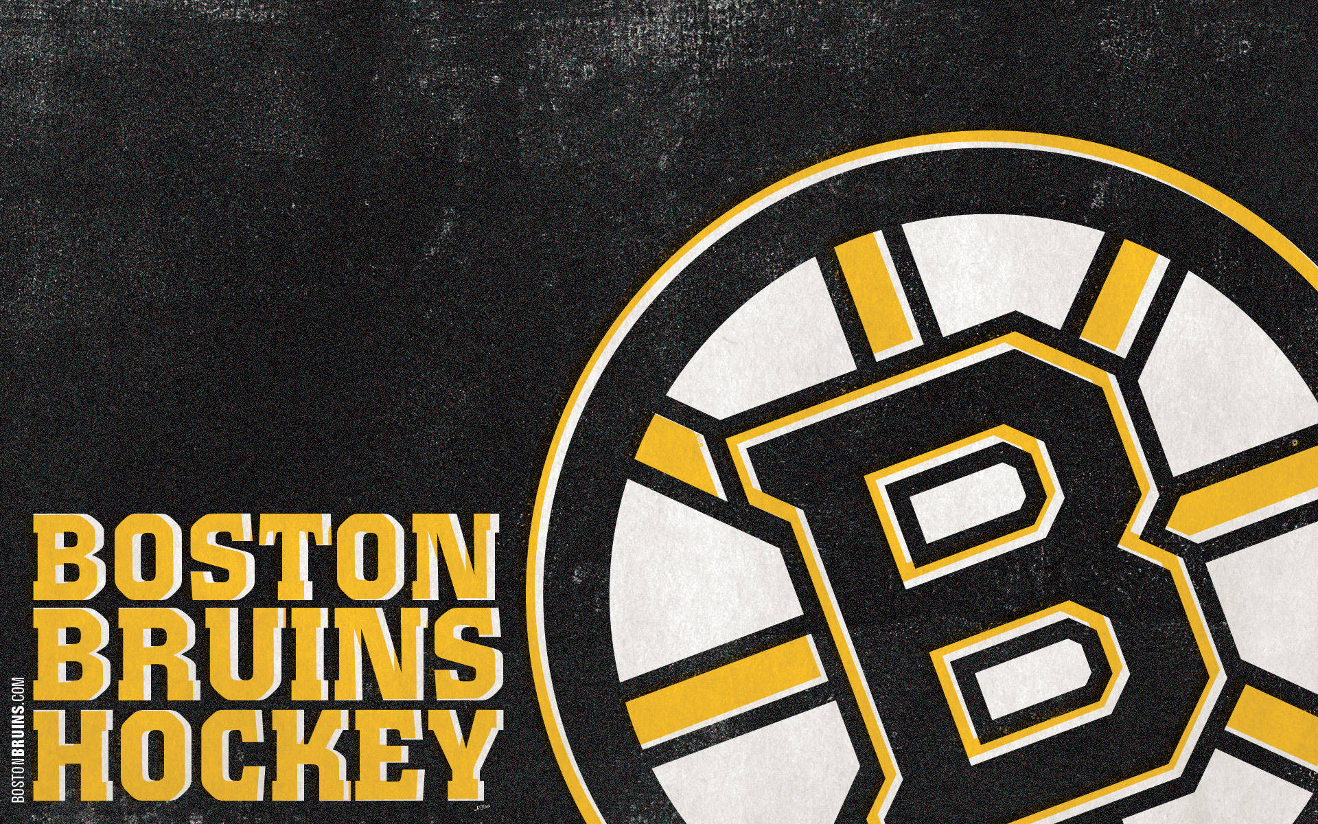 Boston Bruins, hockey logo, yellow, Full HD Desktop Wallpaper