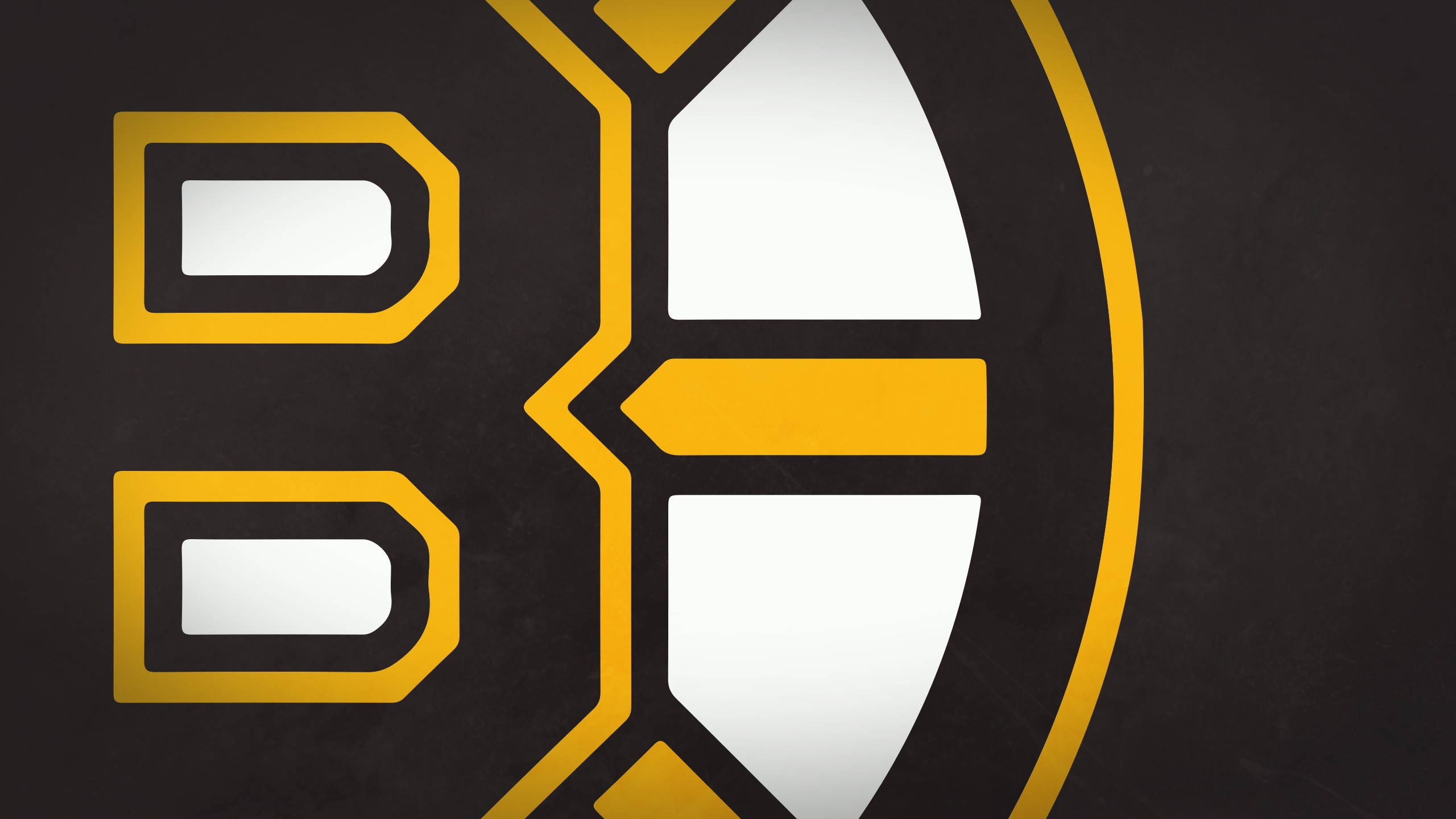 Boston Bruins, black, gold, 2K Desktop Wallpaper