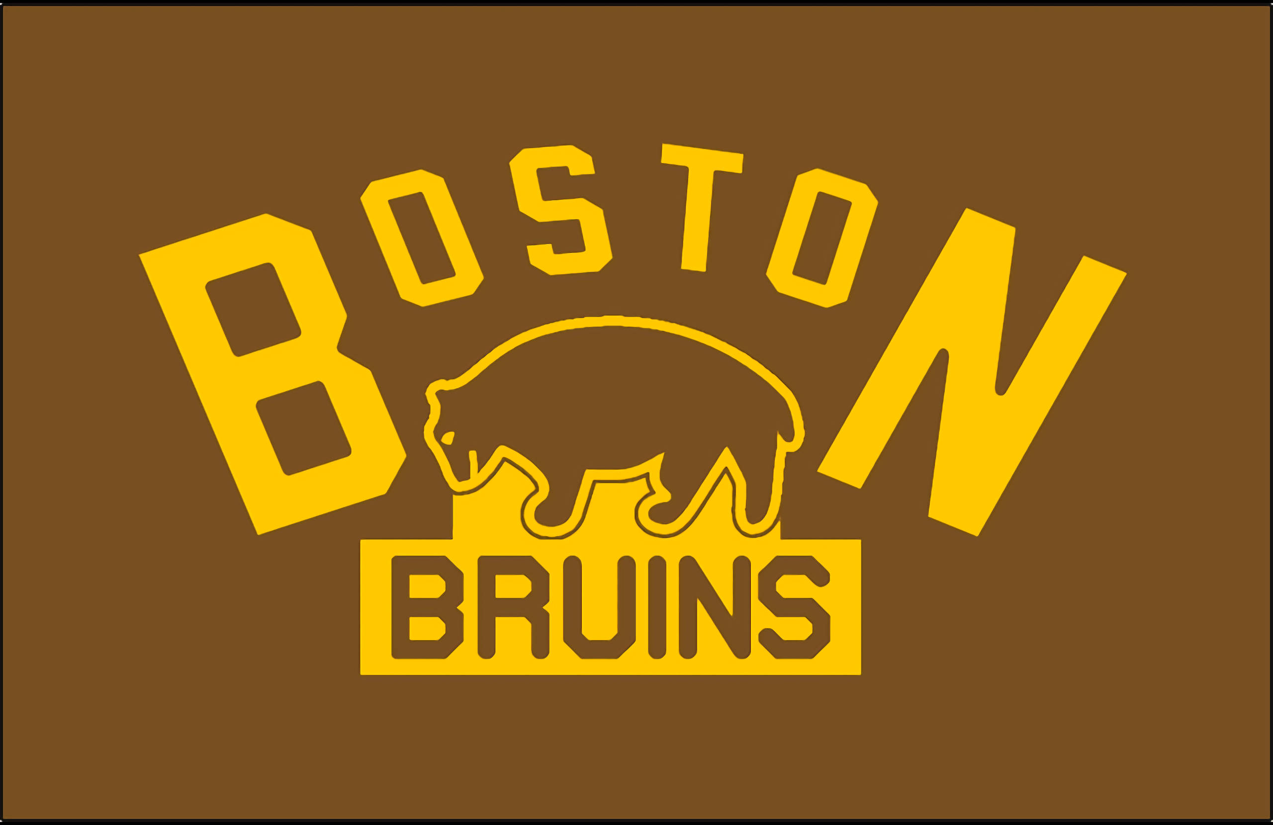 Boston Bruins, brown, yellow, 2K Desktop Wallpaper