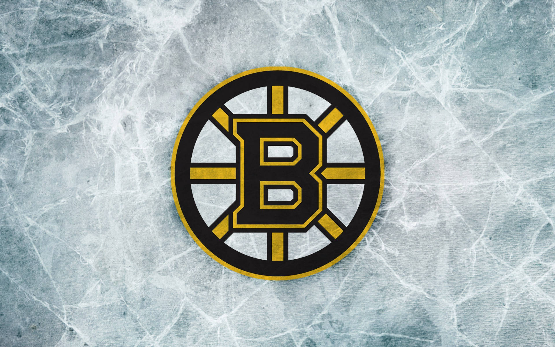 Boston Bruins, cracked stone, textured ice rink surface, Full HD Desktop Wallpaper