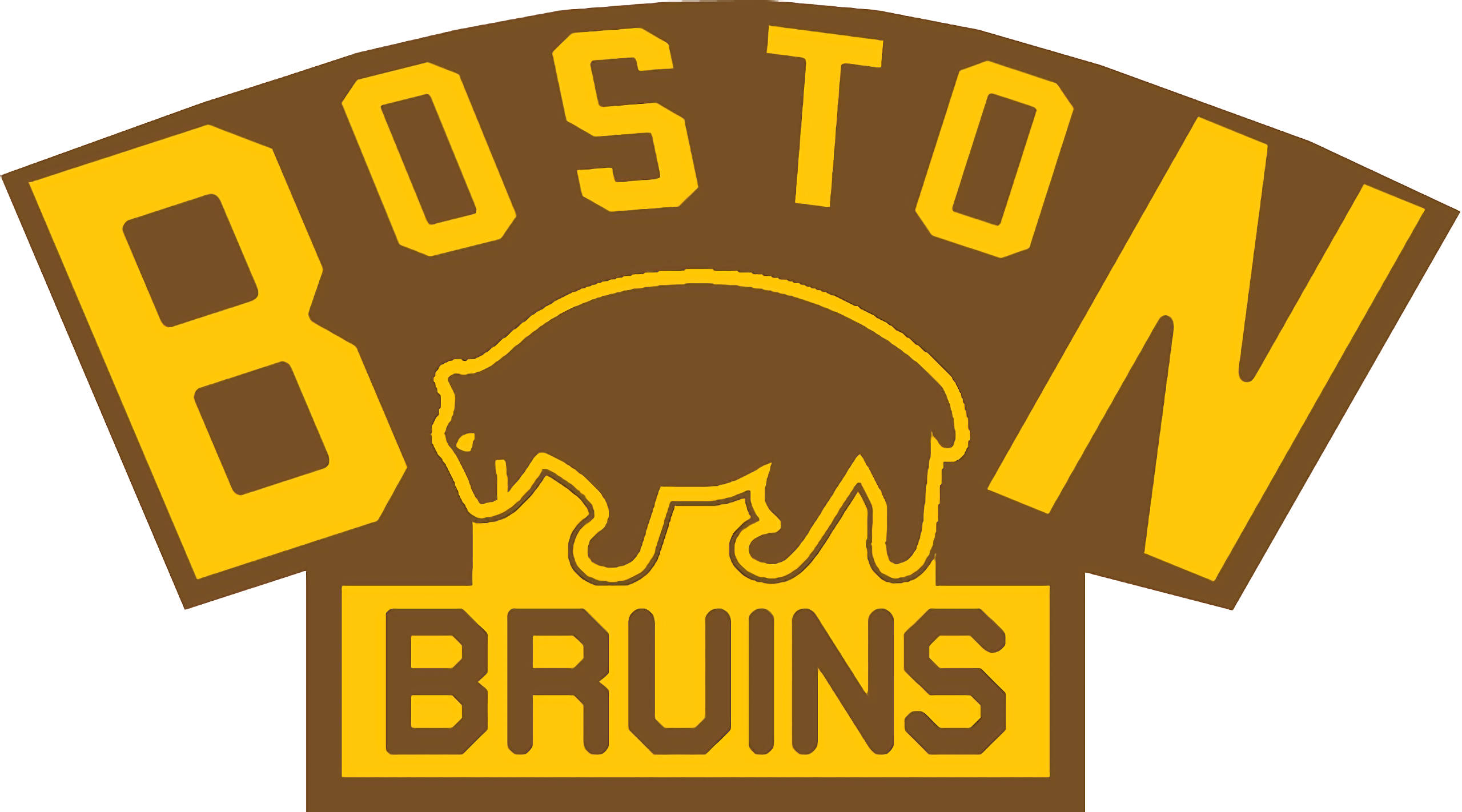 Boston Bruins, bear silhouette, bold yellow, 2K Desktop Wallpaper