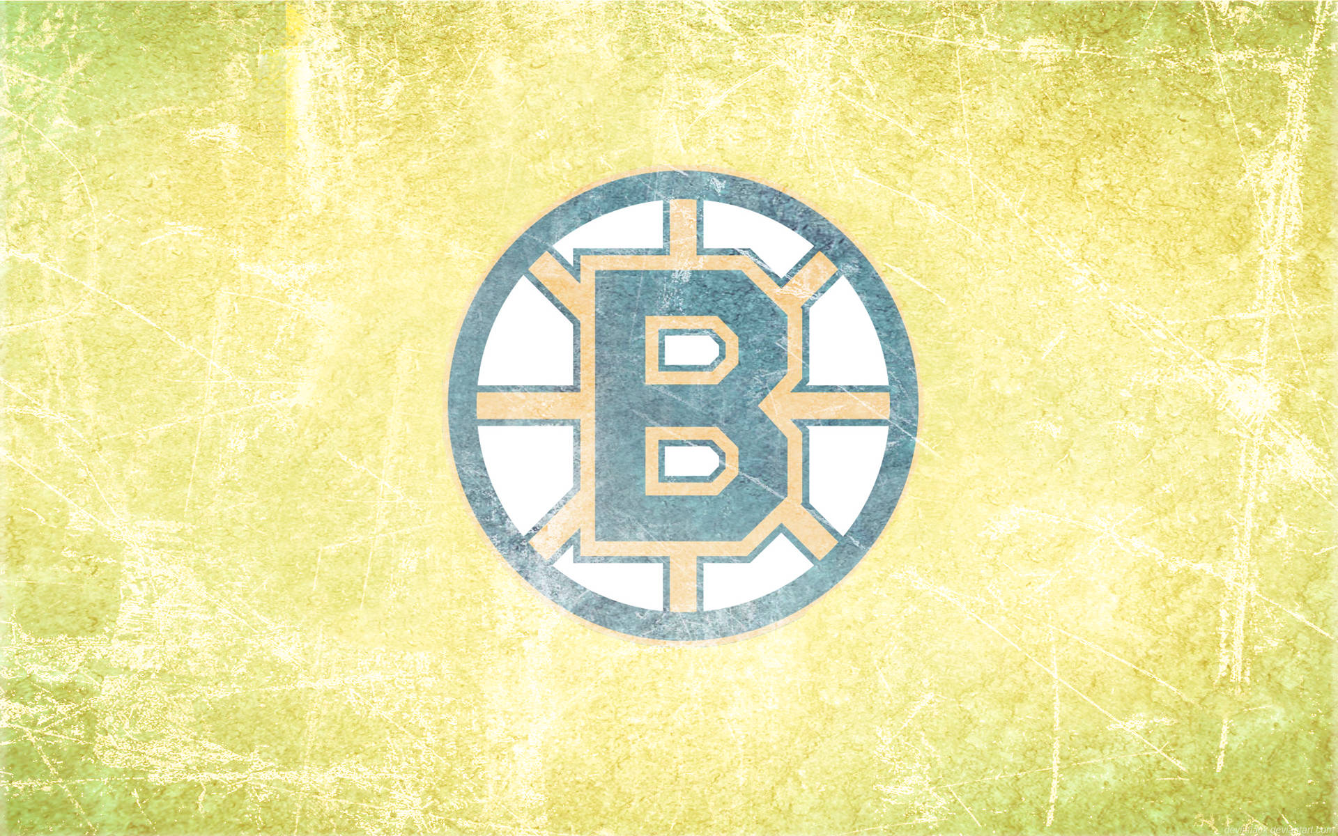 Boston Bruins, yellow, grunge, Full HD Desktop Wallpaper