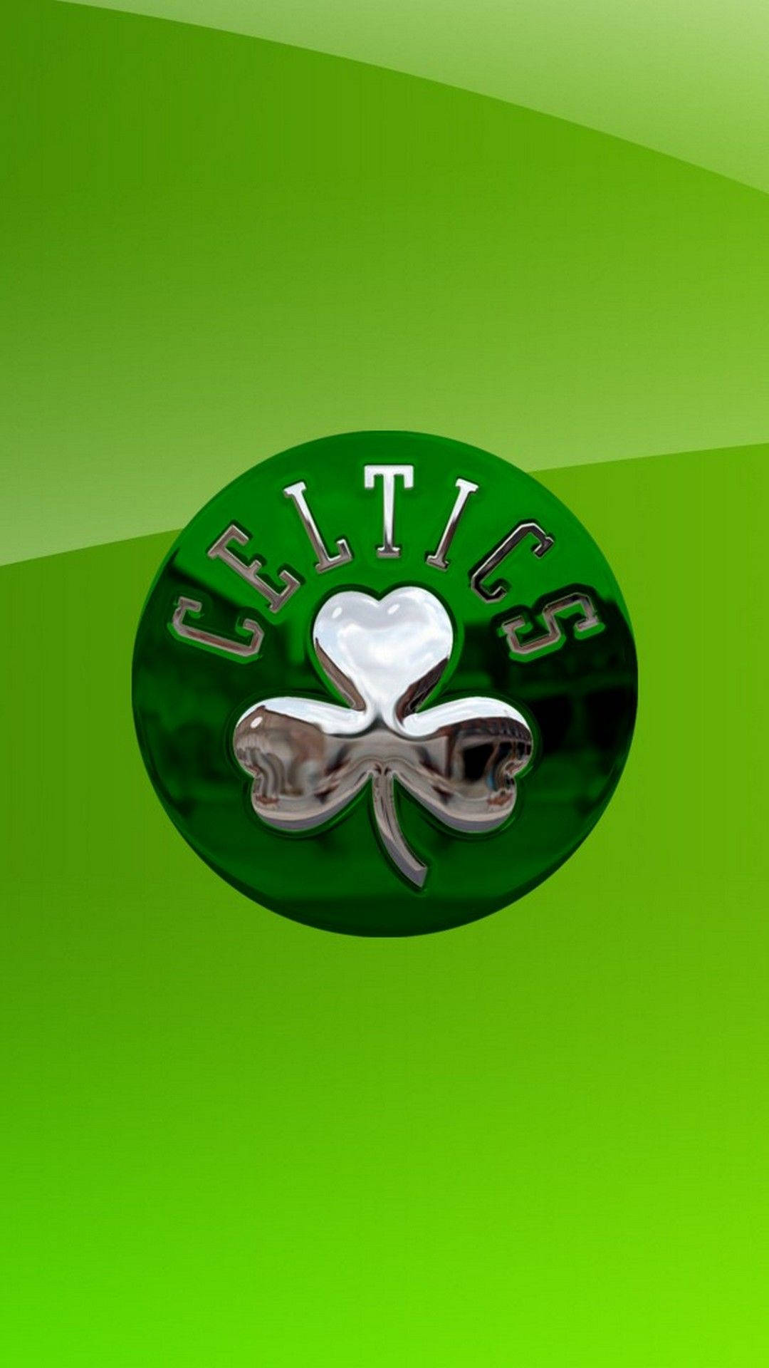 Boston Celtics, elegant logo, shiny chrome, Full HD Phone Wallpaper