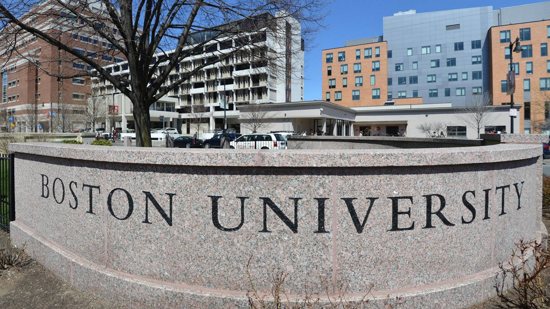Boston University, marble signage, granite sign, Full HD Desktop Wallpaper
