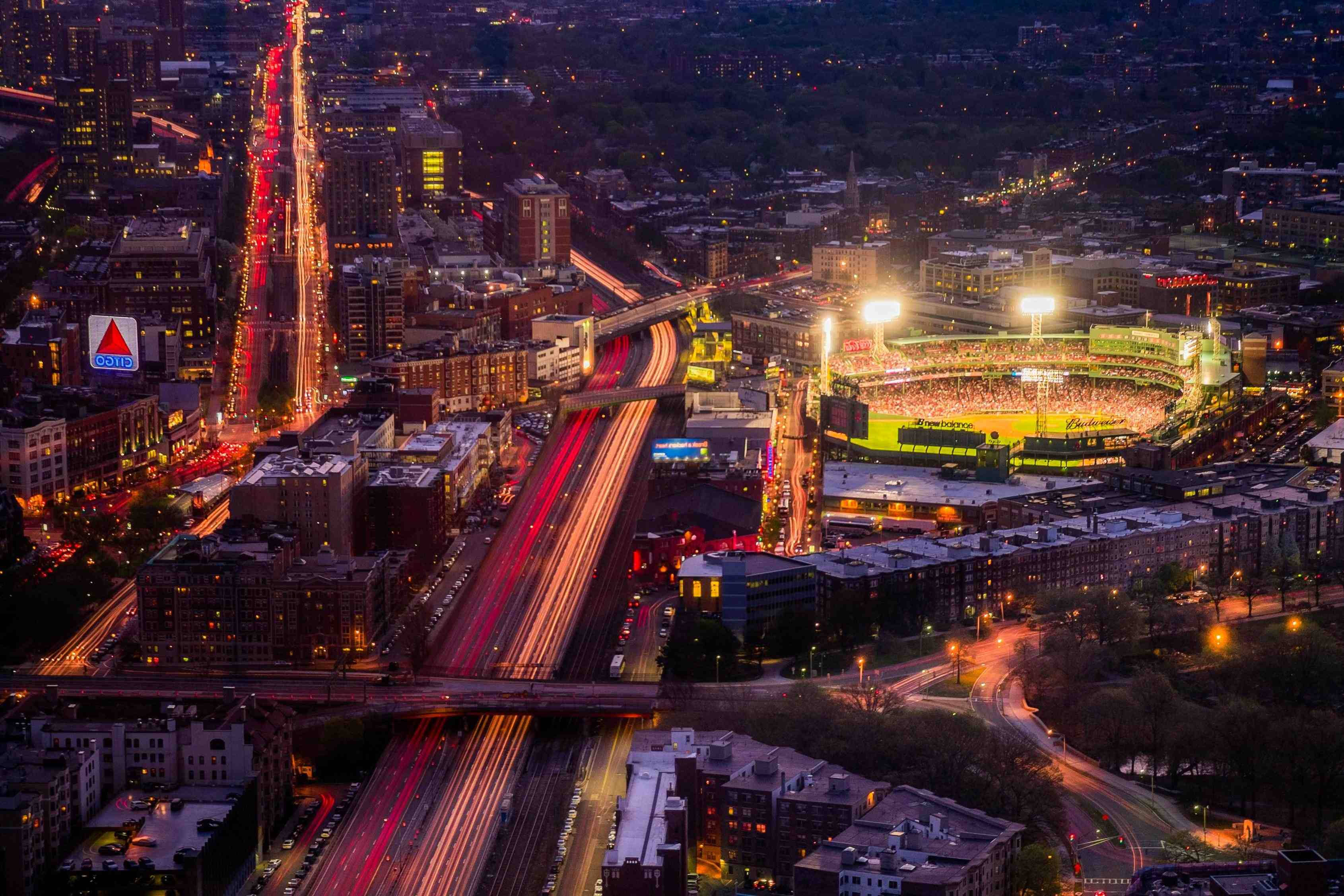 Boston, night, stadium, 2K Desktop Wallpaper