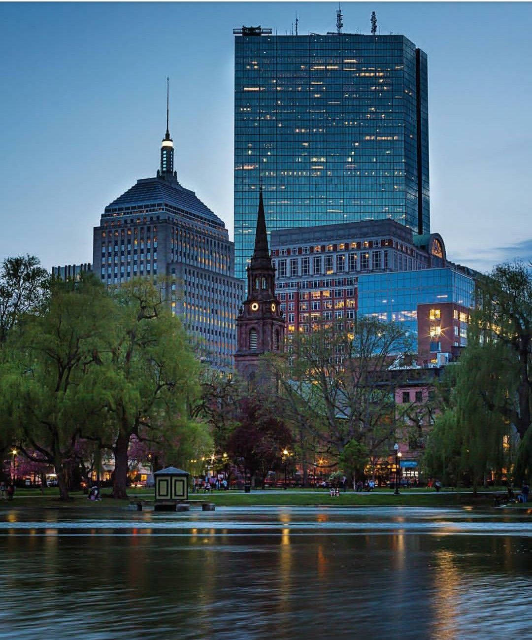 Boston, chapel, urban park, HD Phone Wallpaper