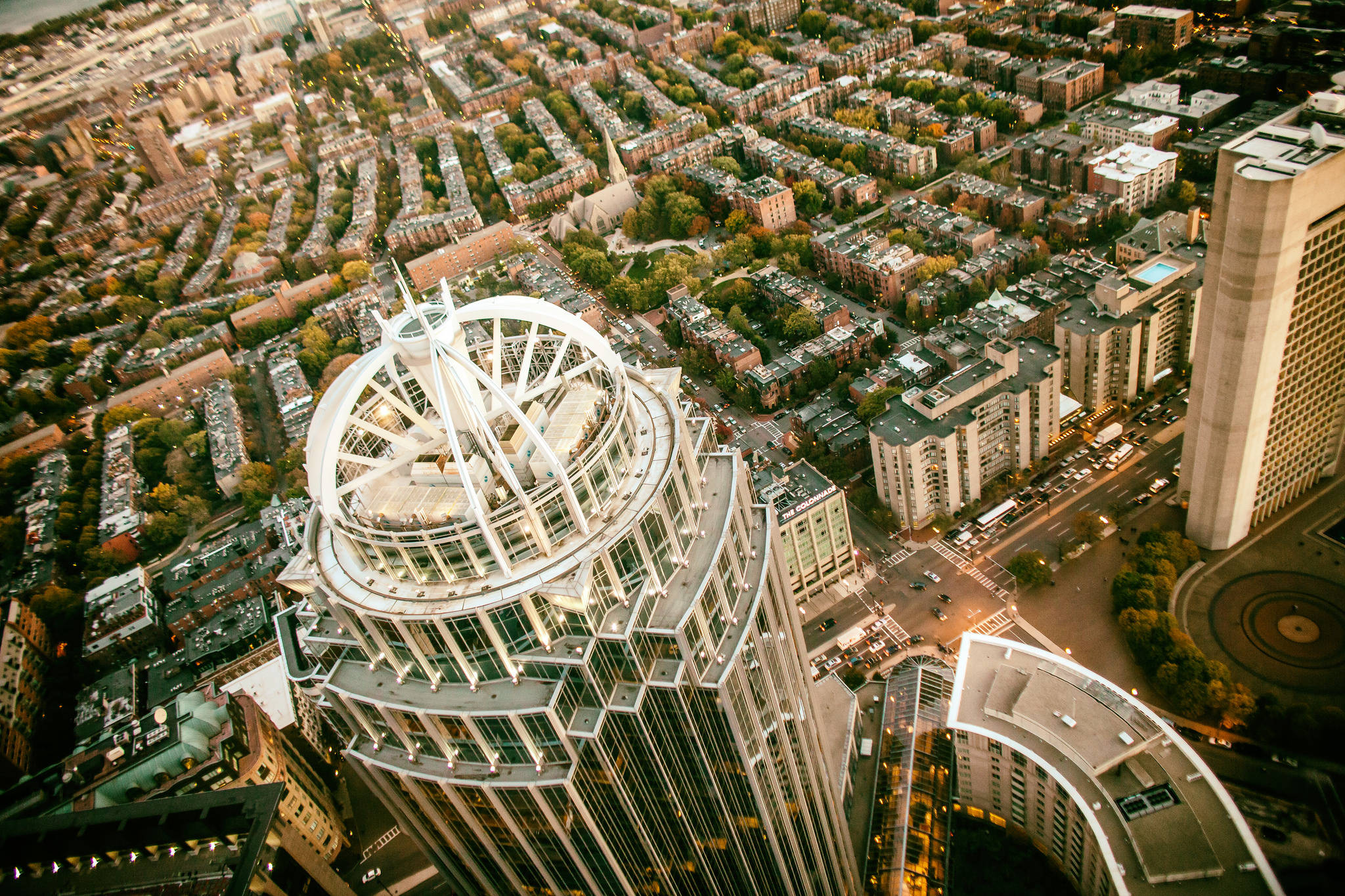 Boston, modern glass skyscraper, white dome roof, Full HD Desktop Wallpaper