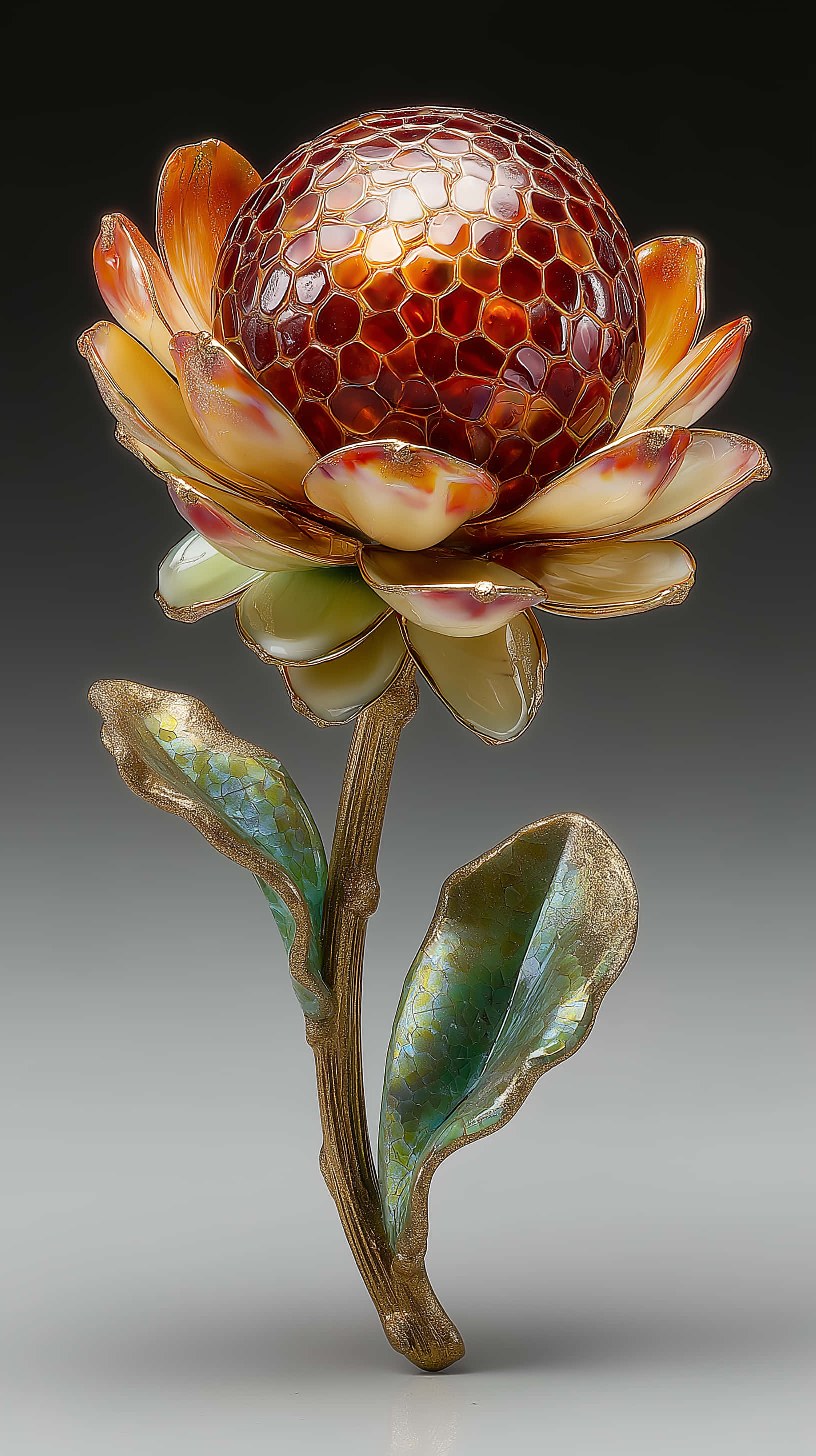 artistic lacquer flower, pearl finish, hexagonal core, 2K Phone Wallpaper