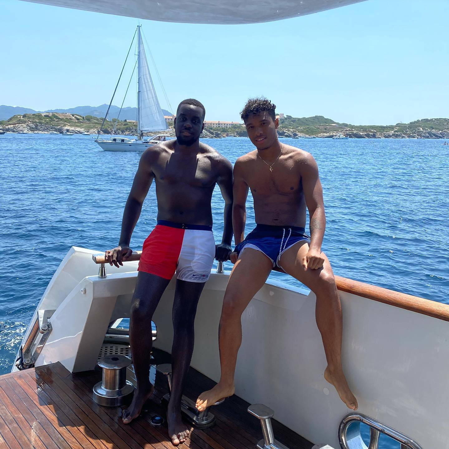 Boubacar Kamara, yacht, turquoise waters, HD Desktop Wallpaper