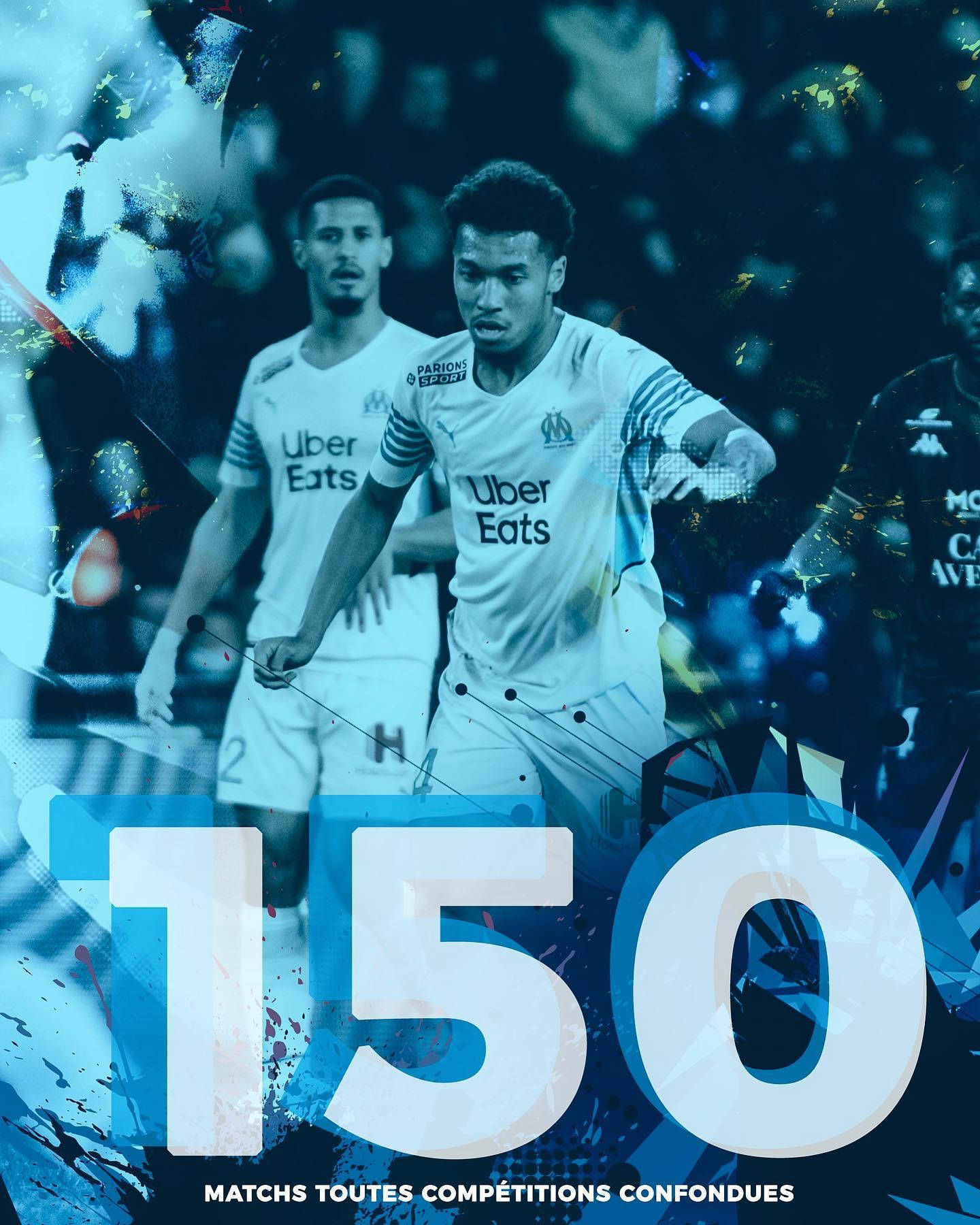 Boubacar Kamara, 150 graphic overlay, white jerseys, HD Phone Wallpaper