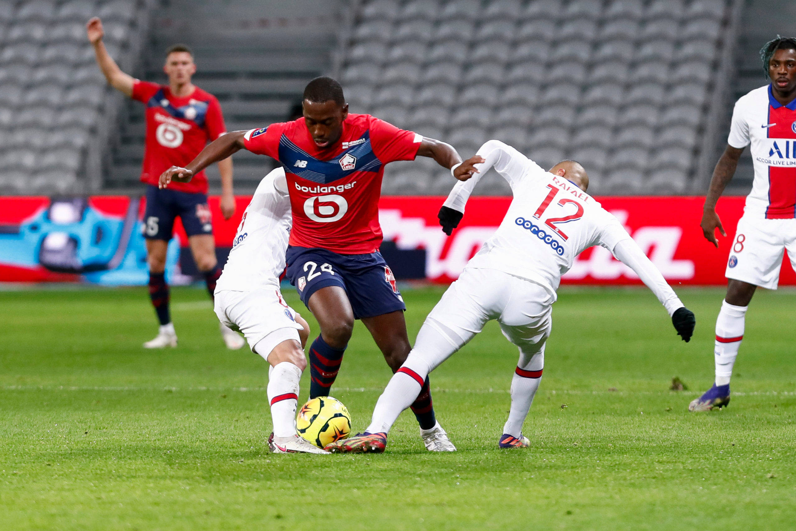 Boubakary Soumaré, red, white, 2K Desktop Wallpaper