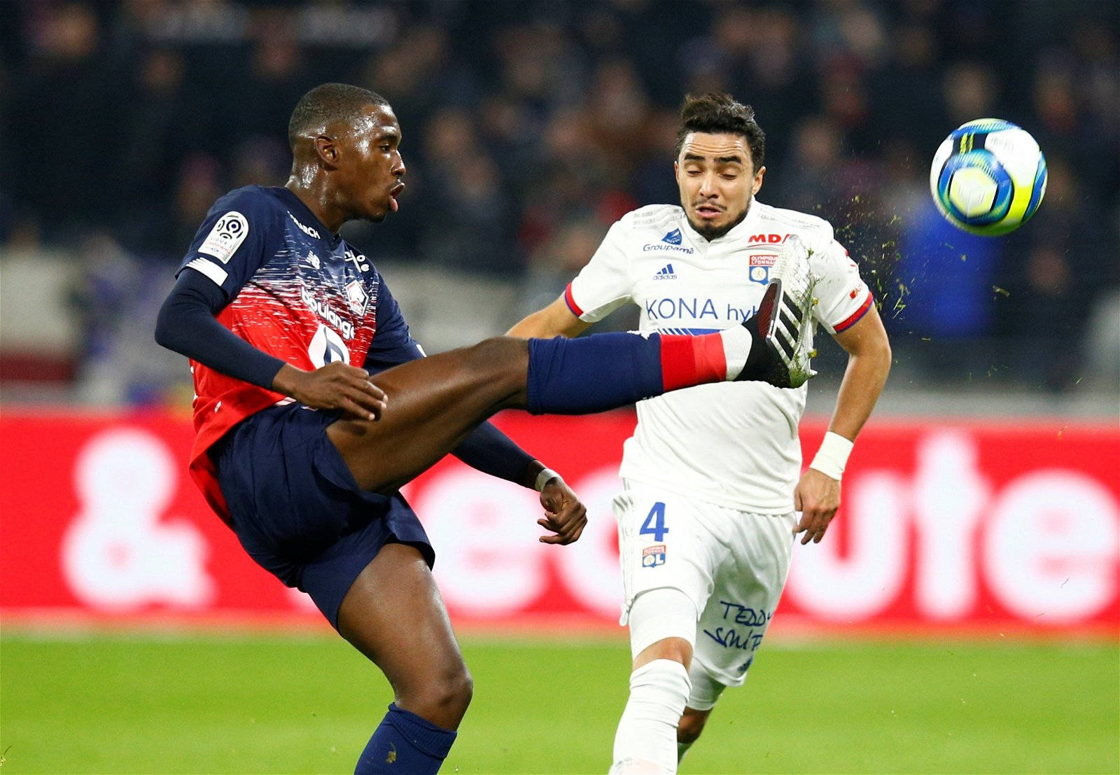 Boubakary Soumaré, night match, stadium lights, HD Desktop Wallpaper