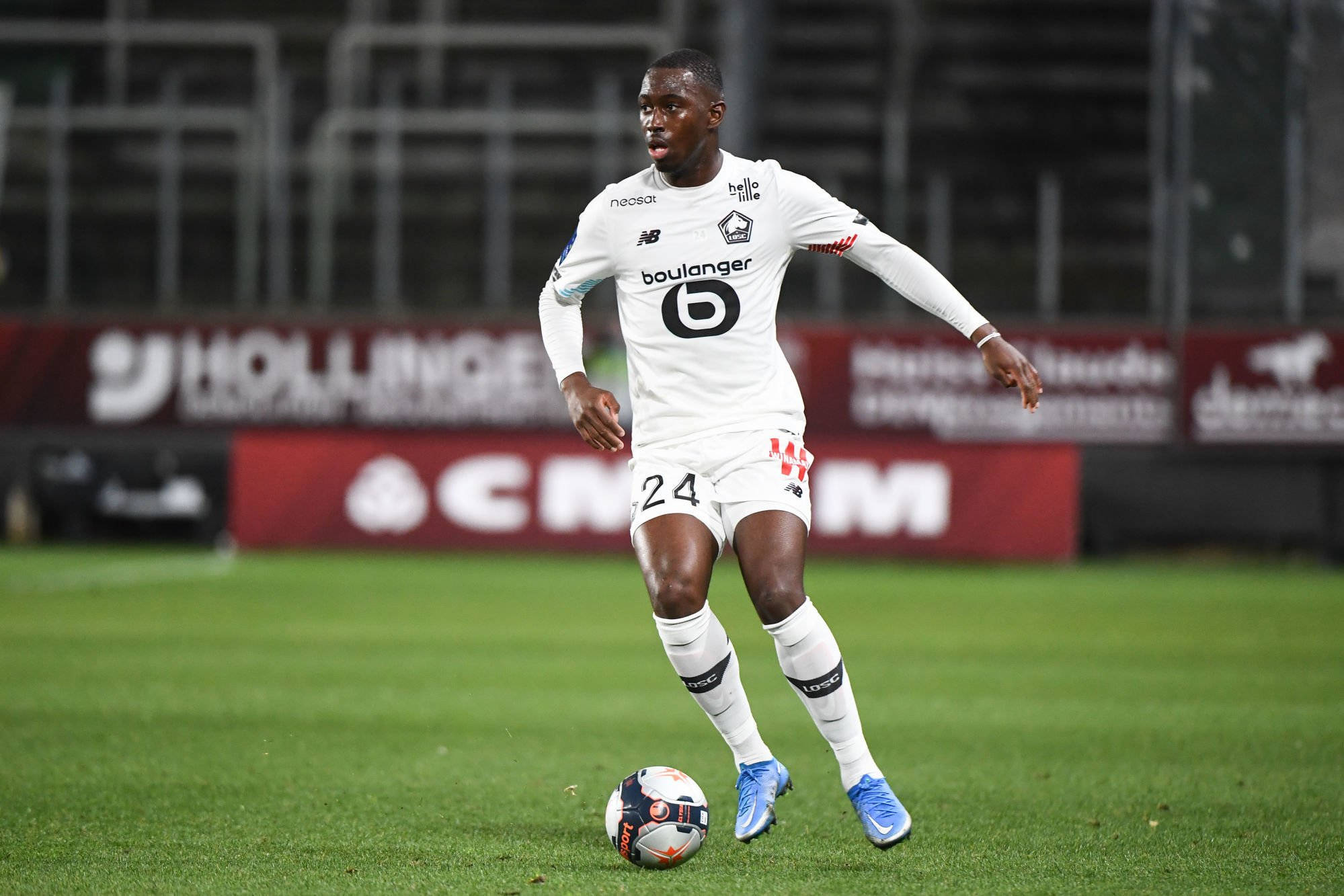 Boubakary Soumaré, white jersey, number 24, Full HD Desktop Wallpaper