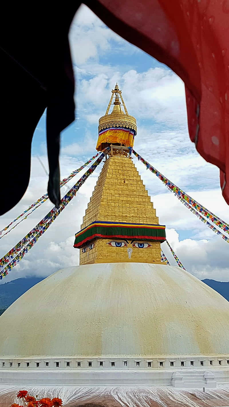 Boudhanath Stupa, golden stupa, watchful eyes, HD Phone Wallpaper