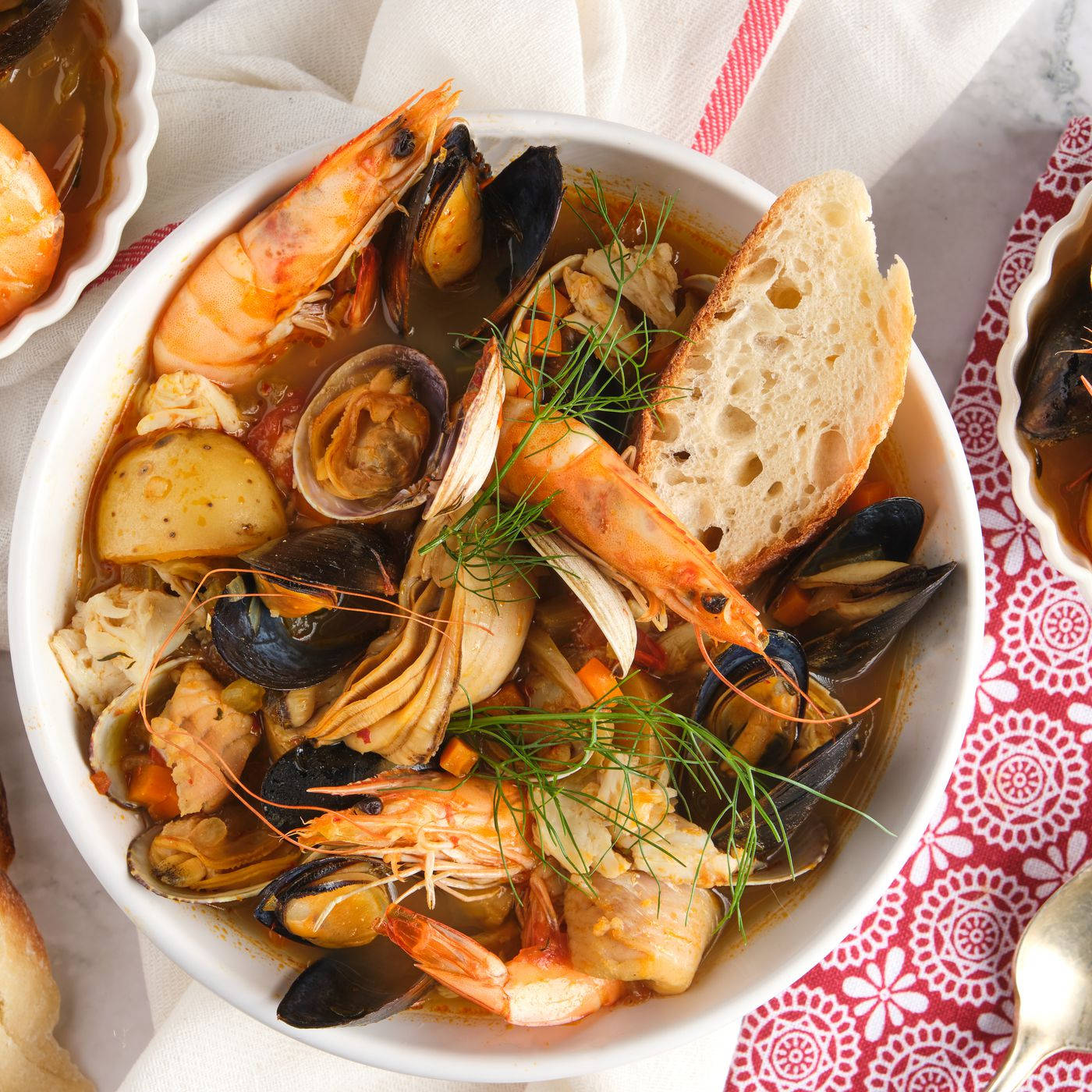 Bouillabaisse, seafood stew, shrimp, HD Desktop Wallpaper