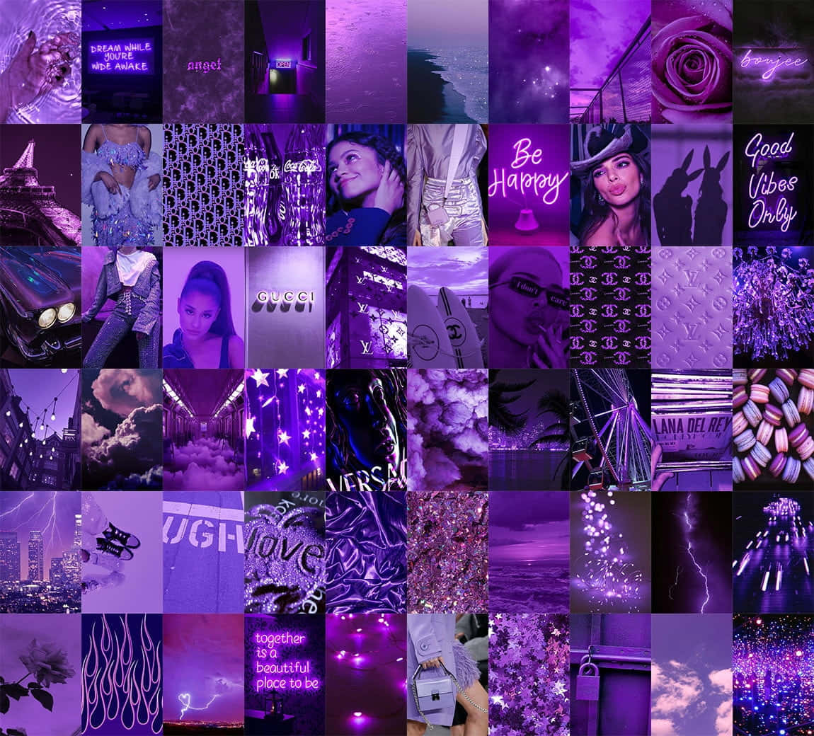 Boujee, purple, collage, SD Desktop Wallpaper