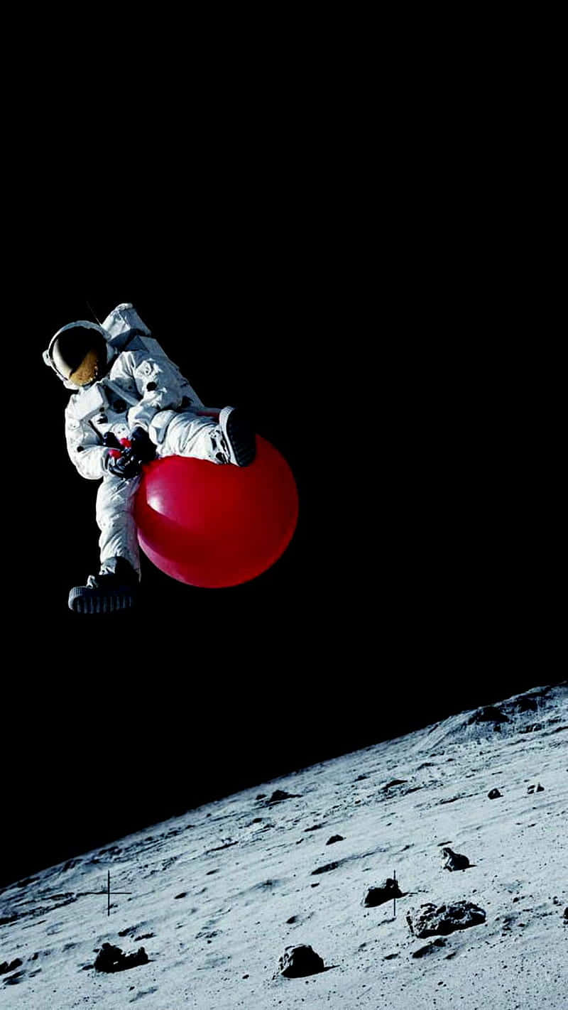 astronaut, white spacesuit, gray surface, HD Phone Wallpaper