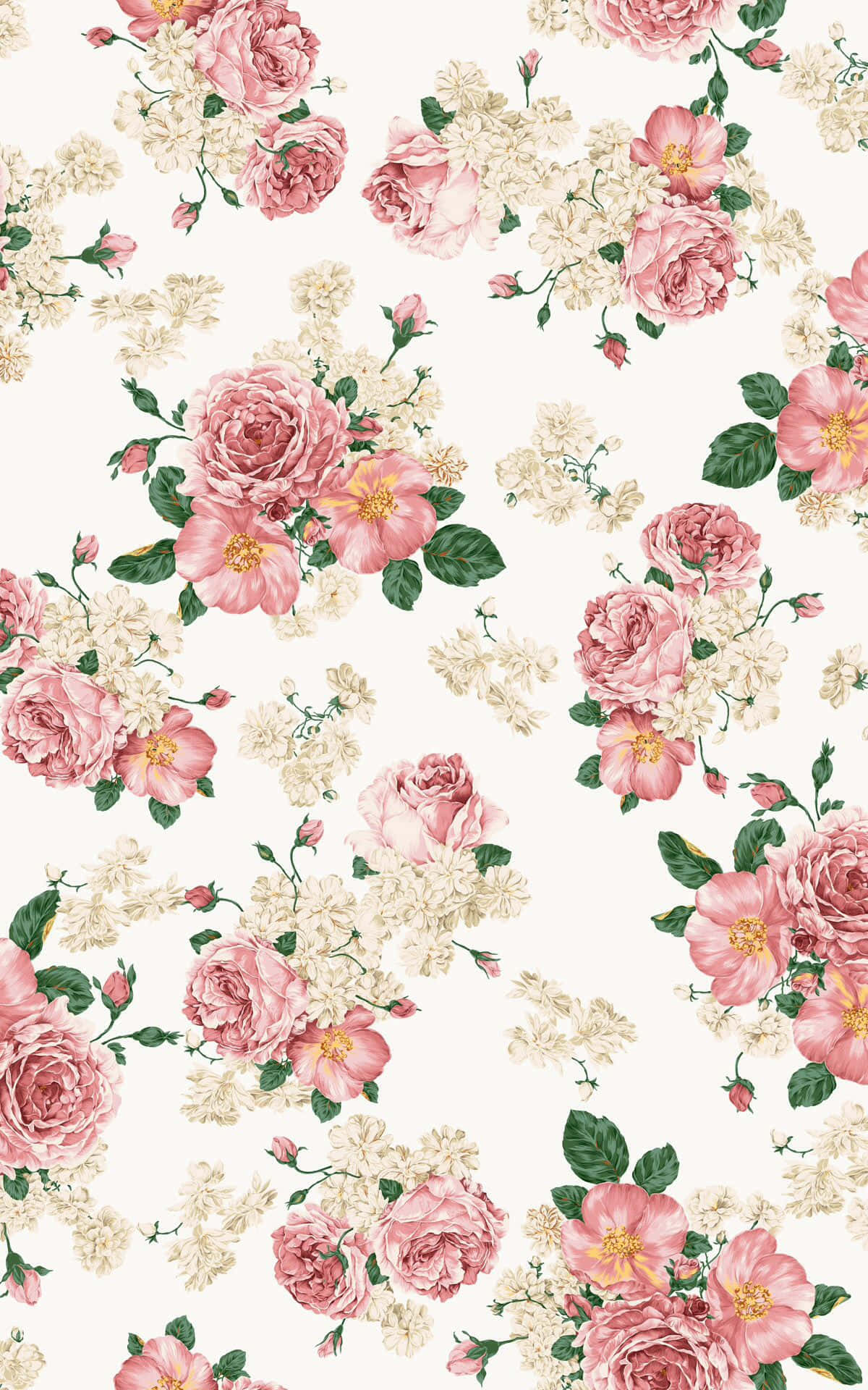 Rose Gold Bouquet, soft pink roses, creamy white blossoms, Full HD Phone Wallpaper