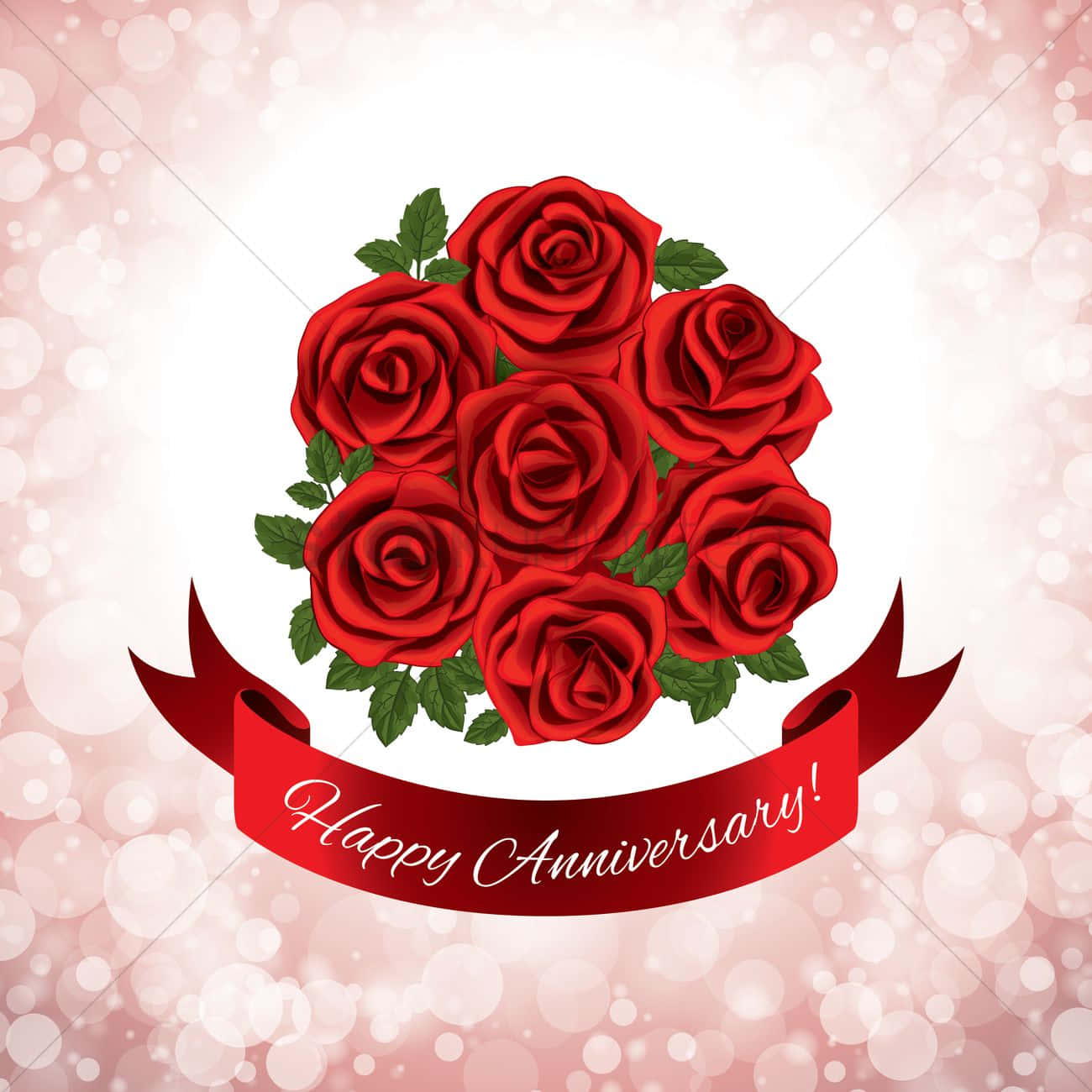 anniversary bouquet of red roses, red roses, green leaves, HD Desktop Wallpaper