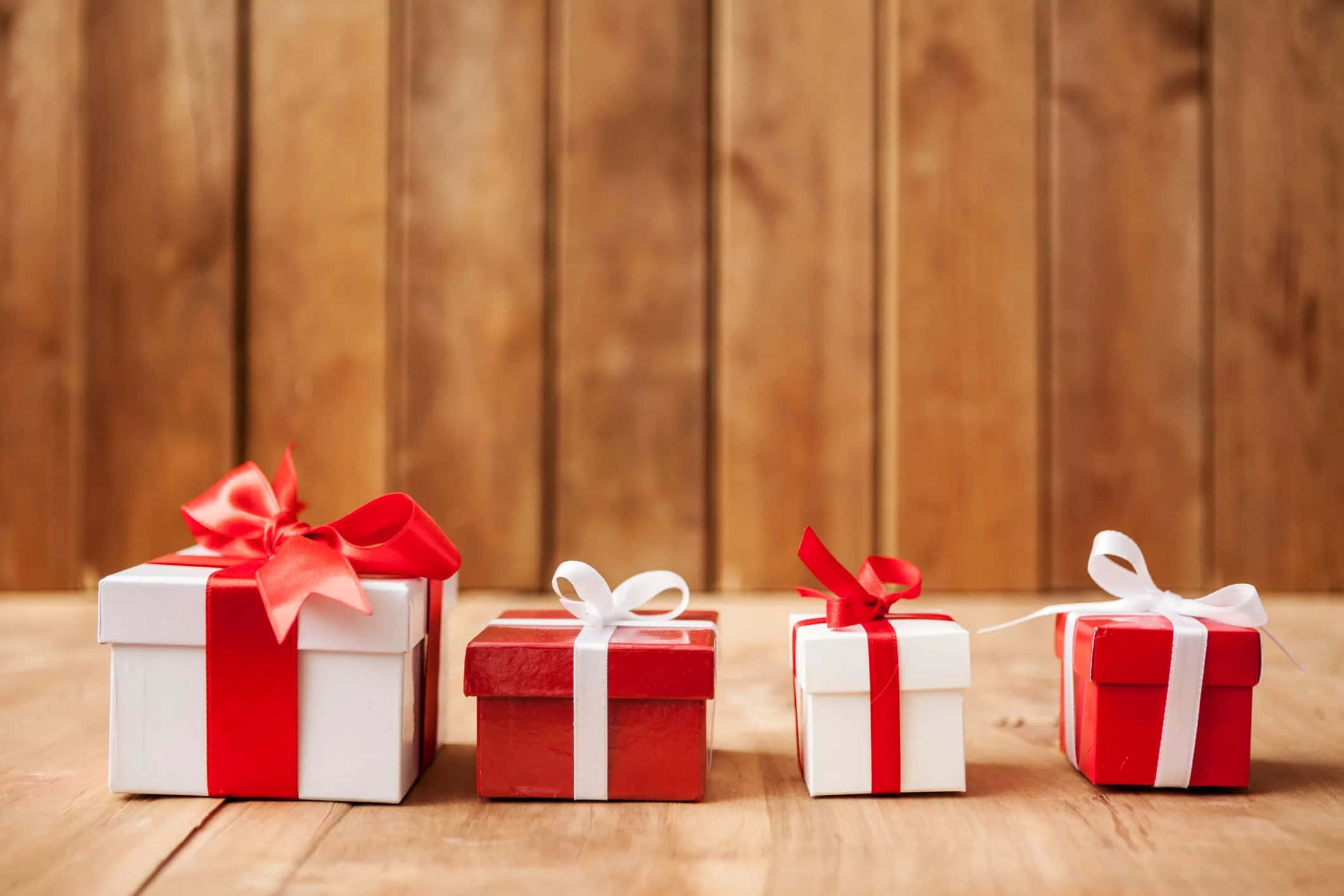 Boxing Day, gift boxes, red and white, Full HD Desktop Wallpaper