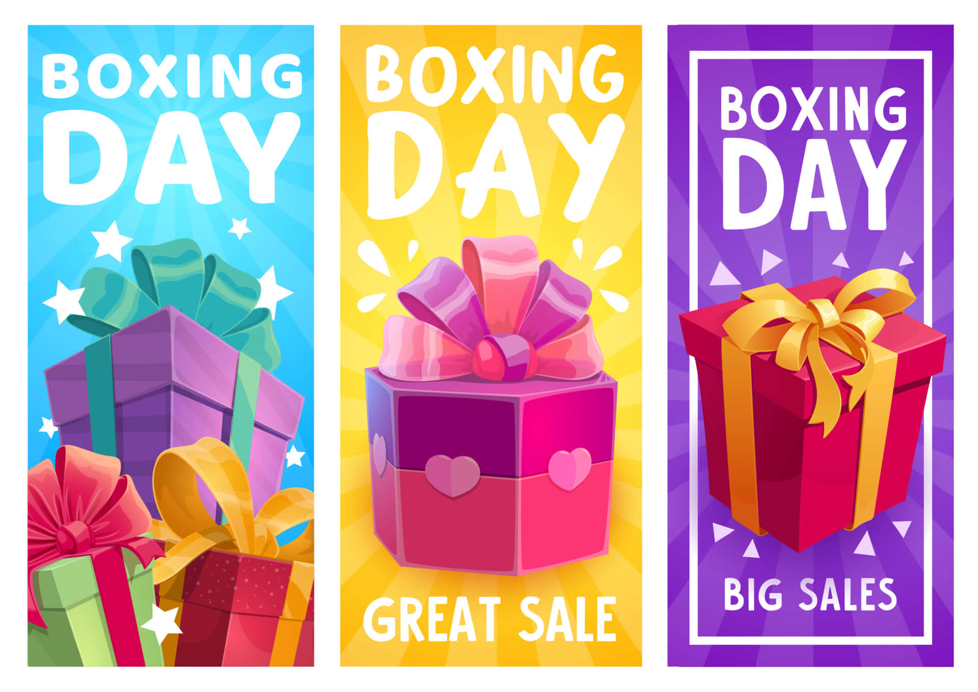 Boxing Day, shopping spree, vertical banners, Full HD Desktop Wallpaper