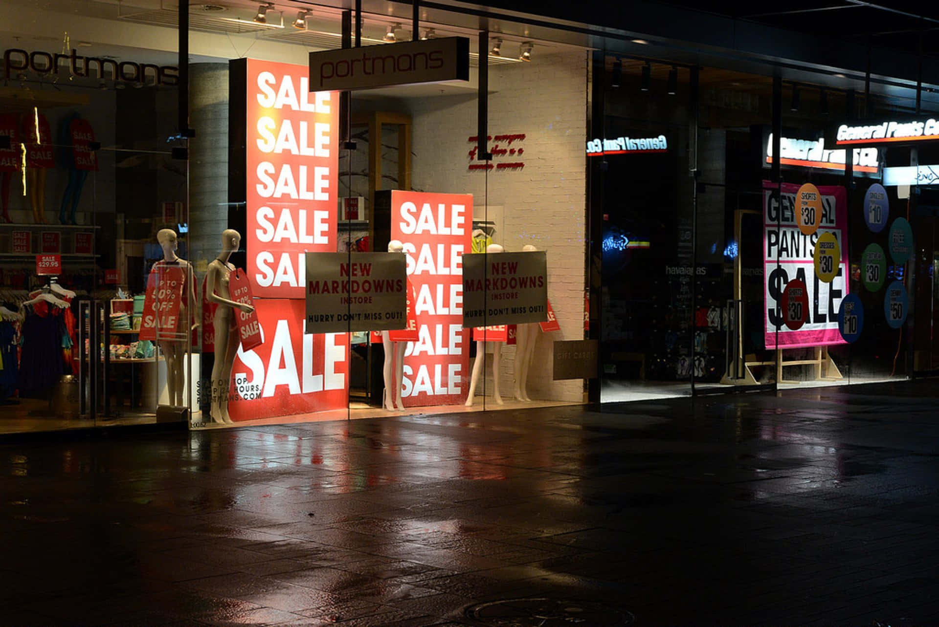 Boxing Day, neon signs, bold red sale posters, Full HD Desktop Wallpaper