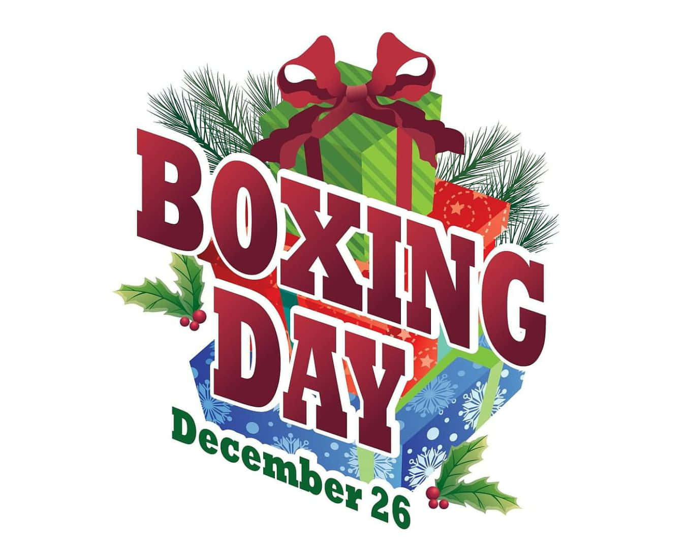 Boxing Day, Red, Festive gifts, HD Desktop Wallpaper