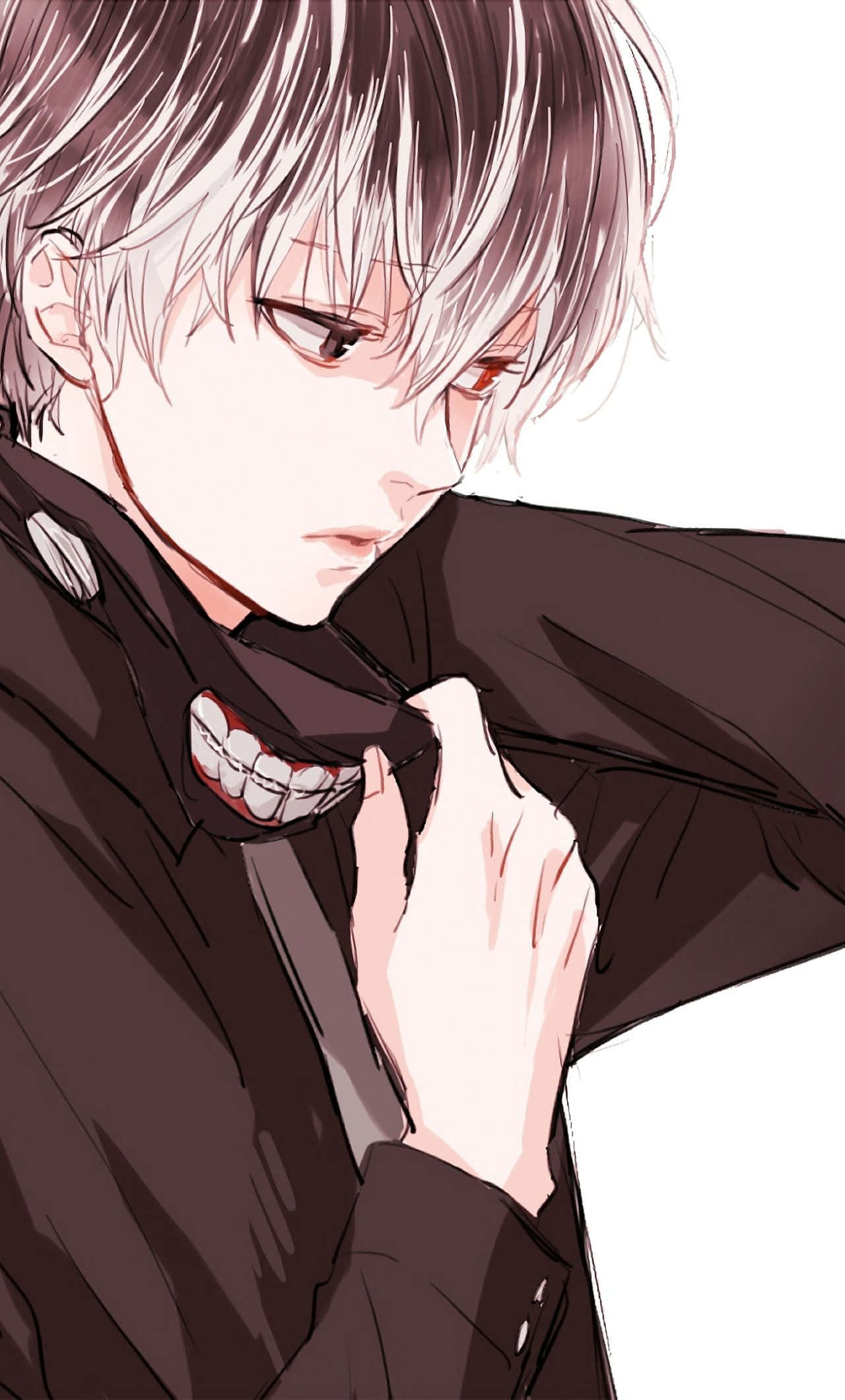 Boy Phone, anime character, silver hair, Full HD Phone Wallpaper
