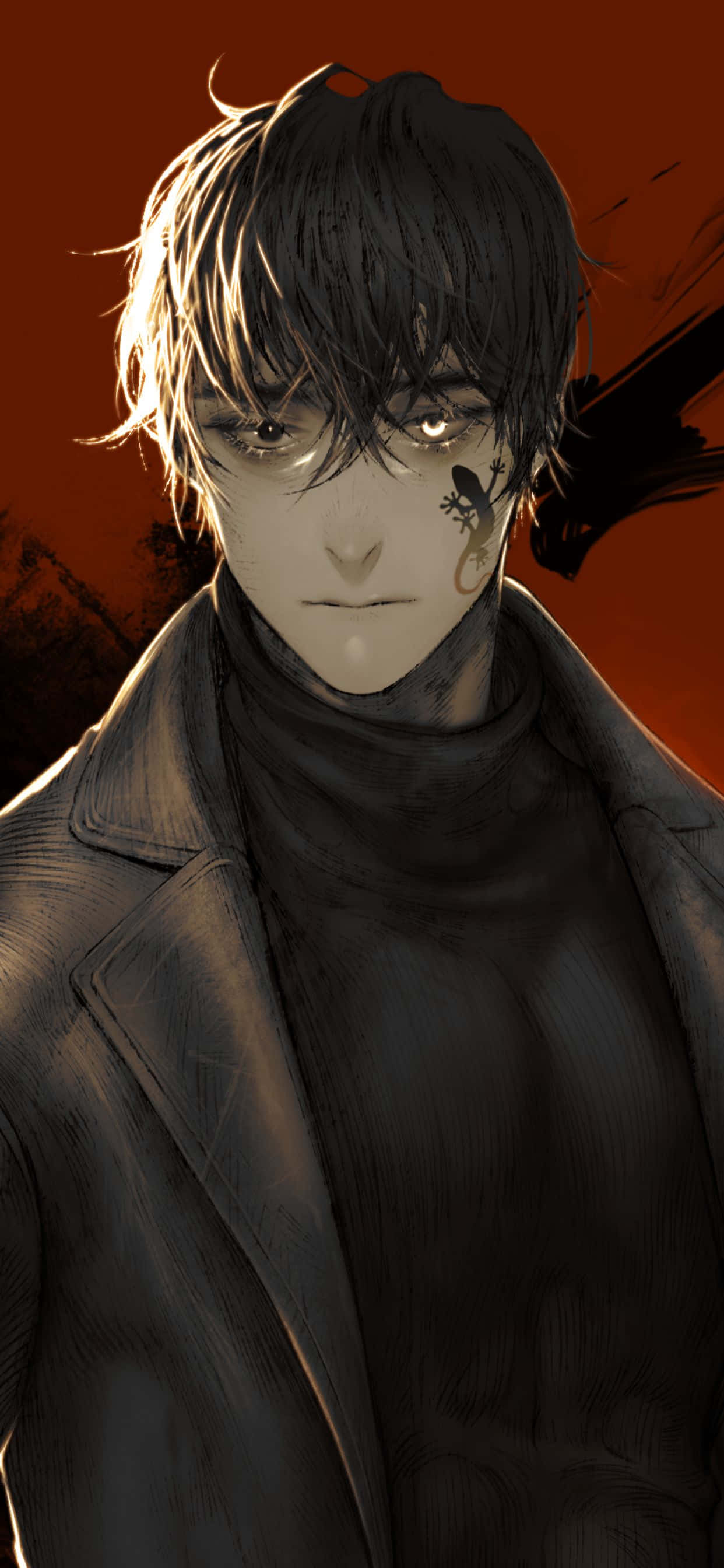 Boy Phone, anime male, dark hair, 2K Phone Wallpaper