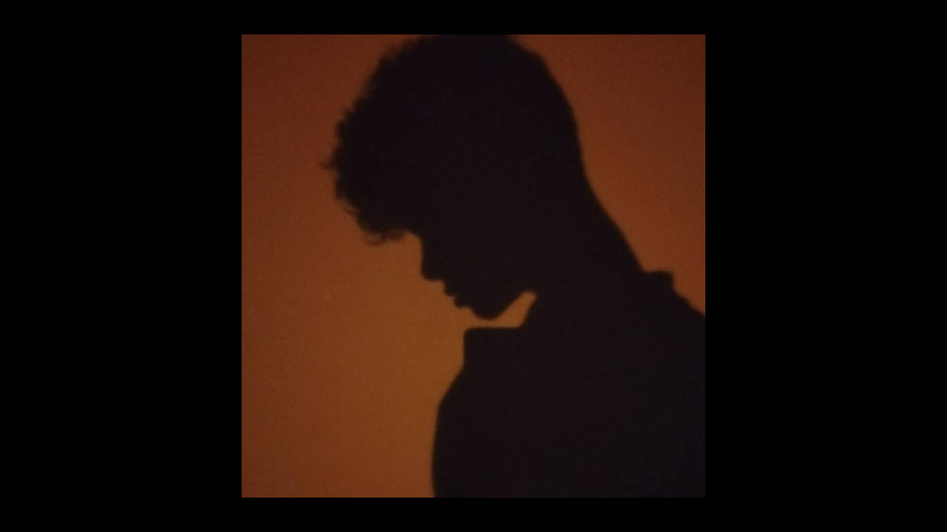 Boy Shadow, orange light, curly hair, Full HD Desktop Wallpaper